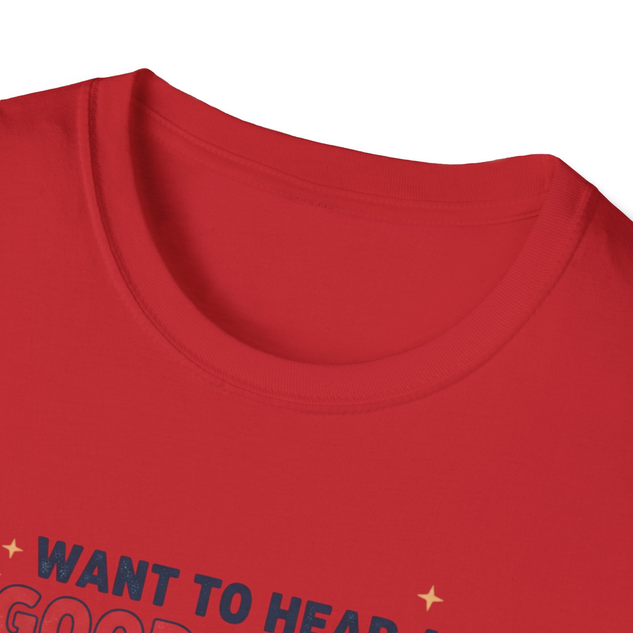 'Want to Hear a Good Knock Knock Joke?' T-Shirt — Novelty Door Cartoon Tee