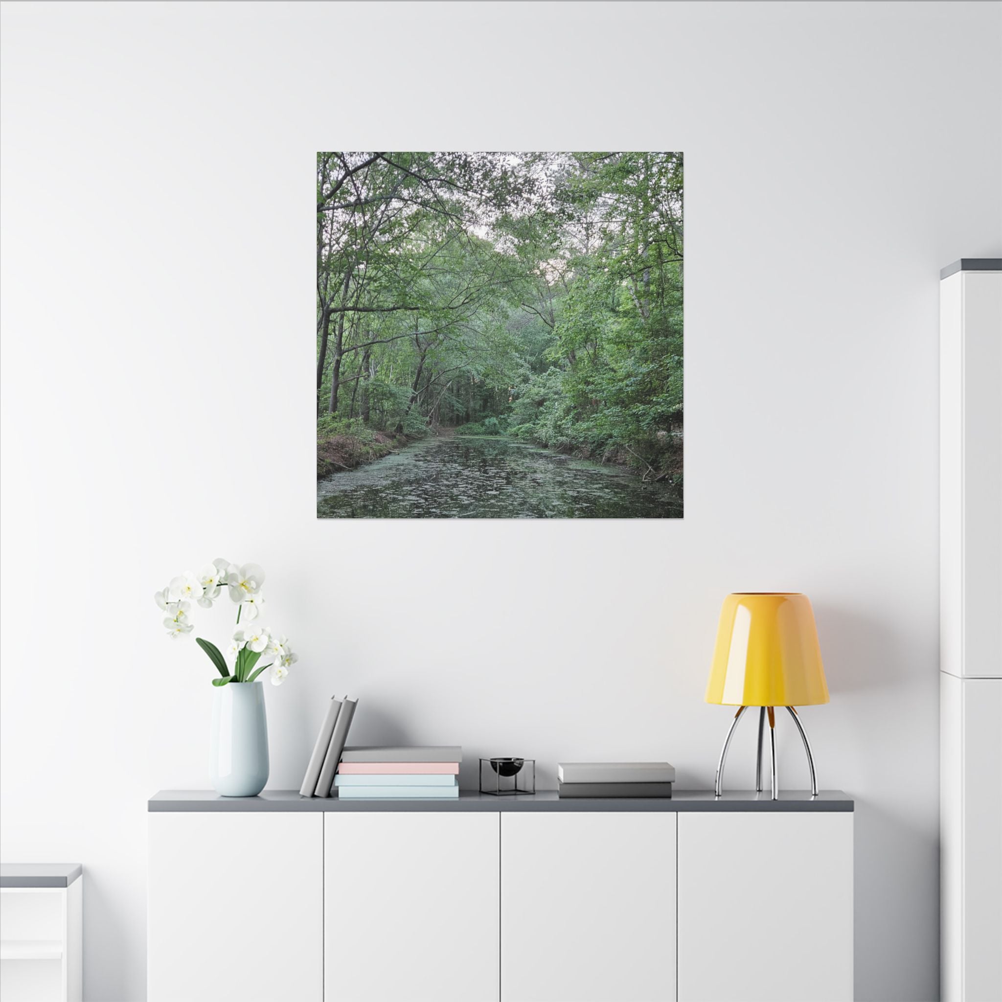 Mossy Pond Canvas Matte Stretched Wall Art