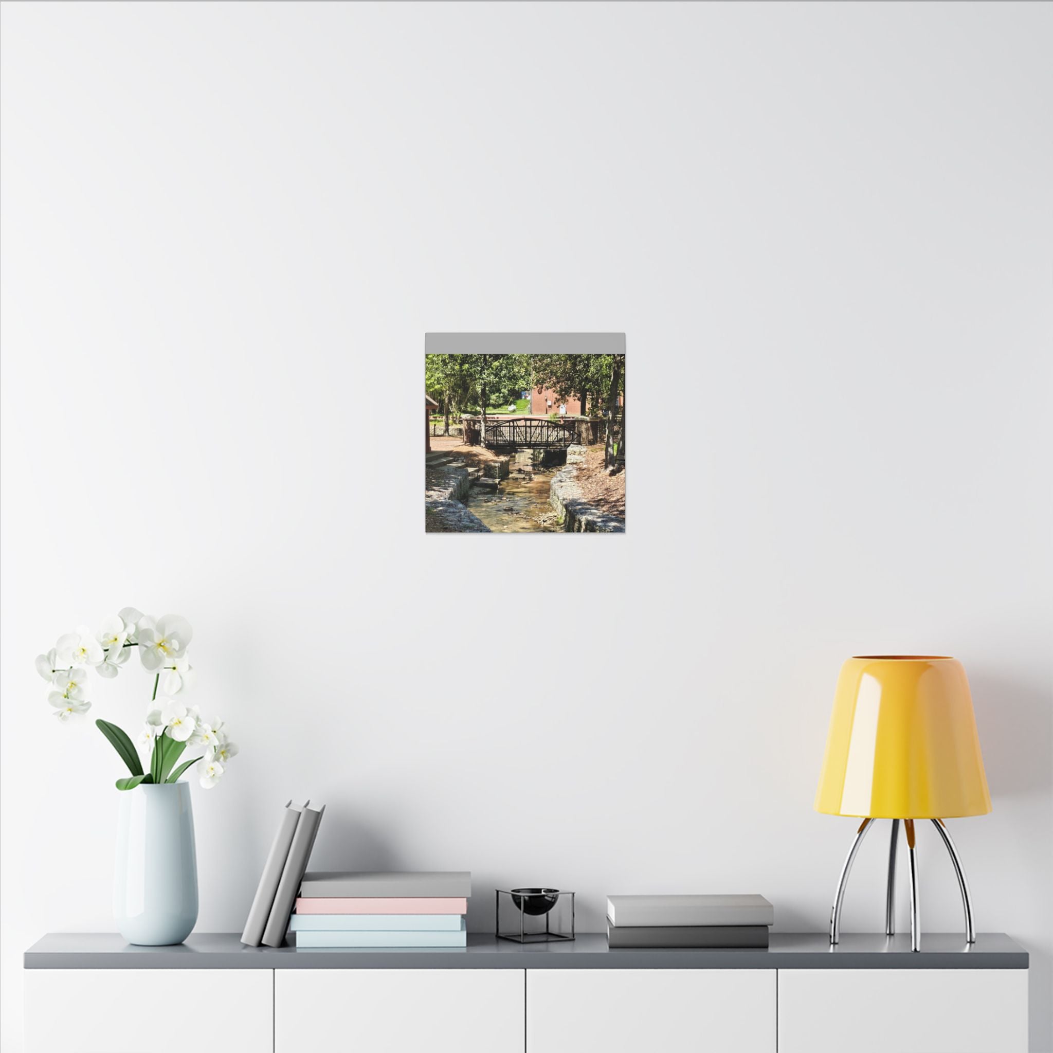 Park Footbridge Photograph Matte Canvas | Stretched Wall Art