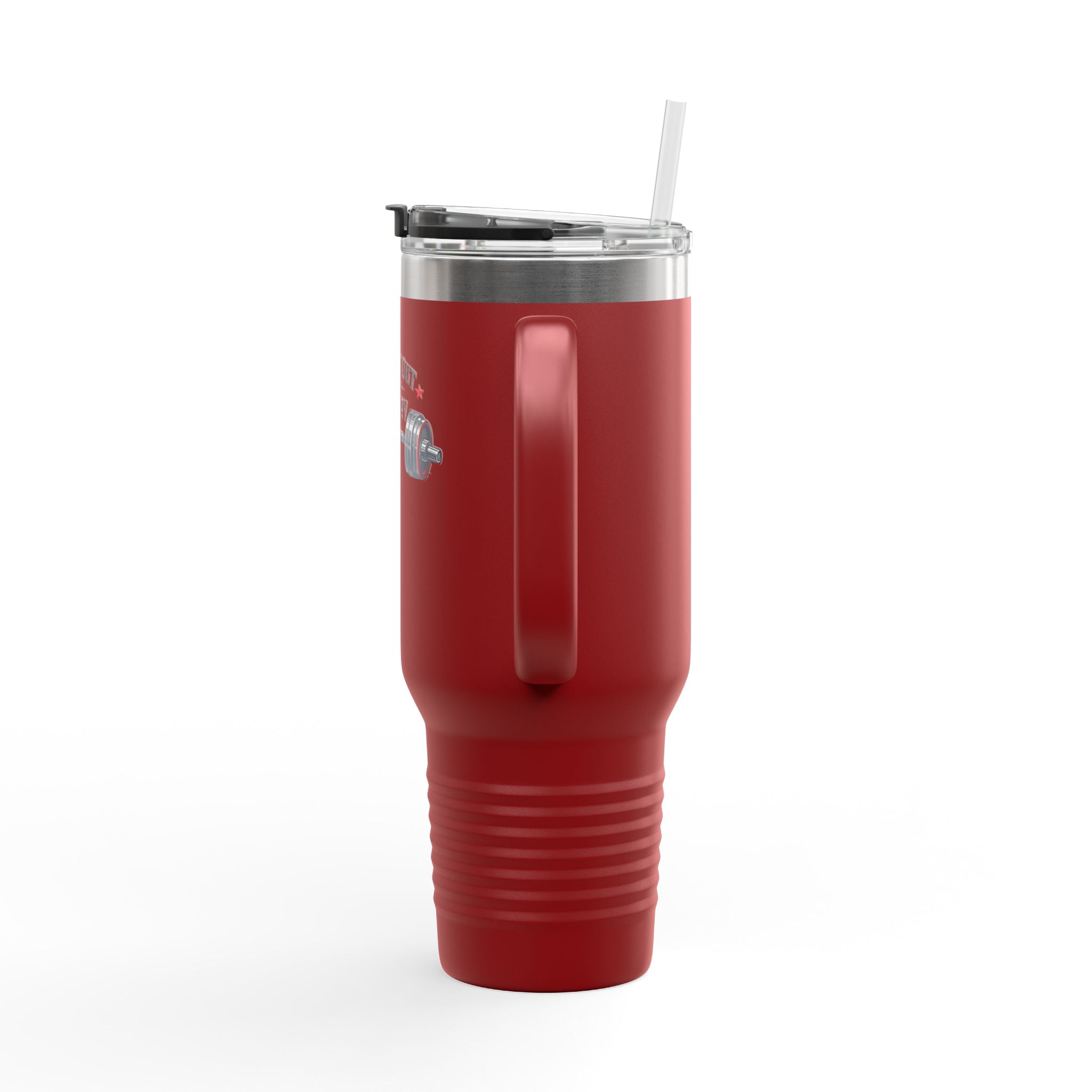 "Working Out Is My Therapy" 40oz Insulated Travel Mug — Fitness Tumbler