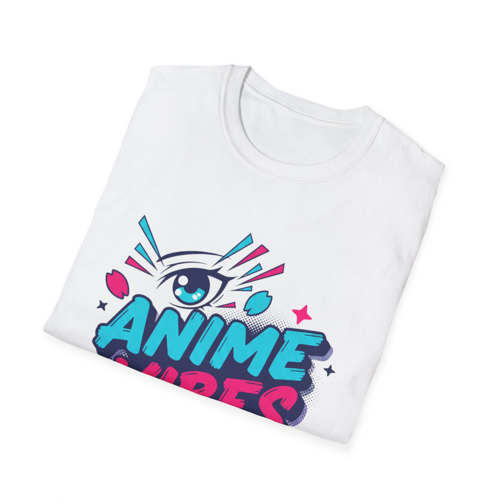 Anime Vibes Only T-Shirt | Retro Neon Anime Eye Design