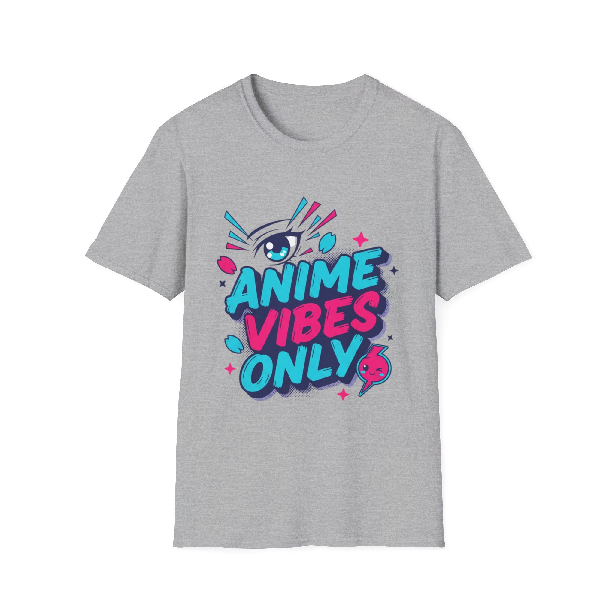 Anime Vibes Only T-Shirt | Retro Neon Anime Eye Design