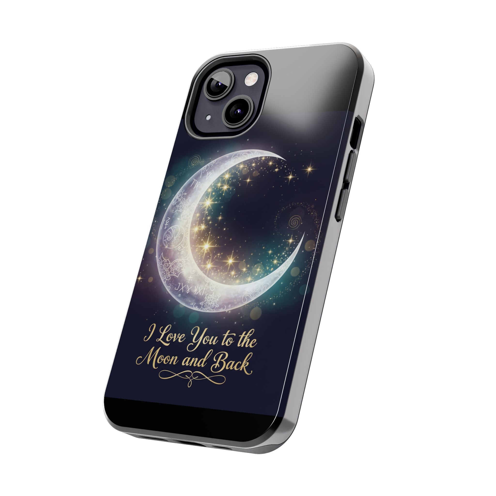 I Love You to the Moon and Back iPhone Case | Moon and Stars Tough Case
