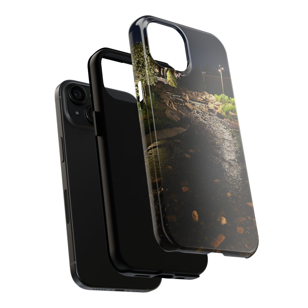 Night River Phone Case — Moody Outdoor Landscape Protective Cover