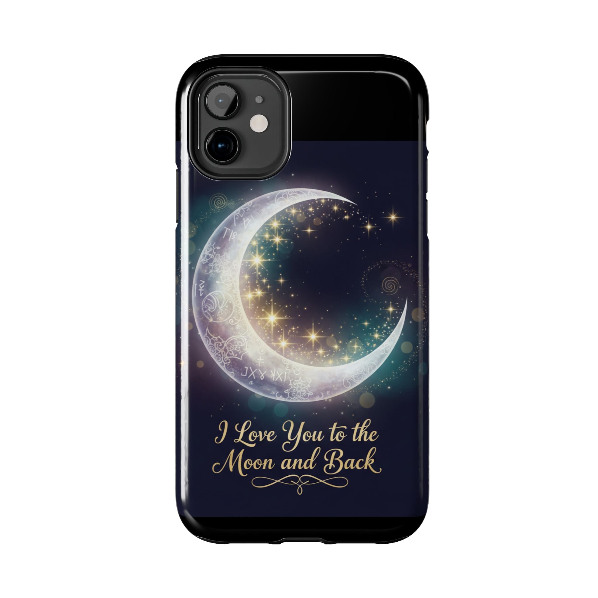 I Love You to the Moon and Back iPhone Case | Moon and Stars Tough Case