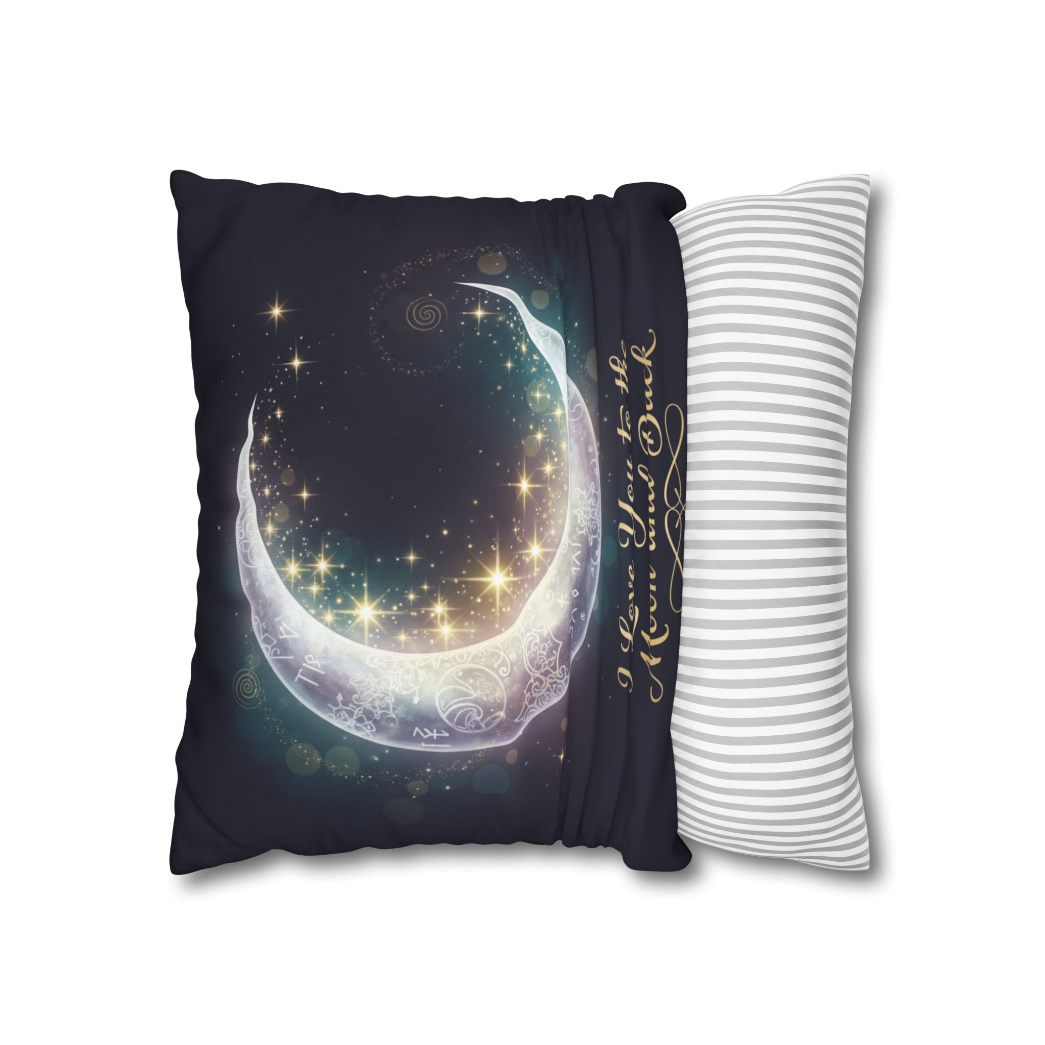 I Love You to the Moon and Back Pillowcase | Square Canvas Pillowcase