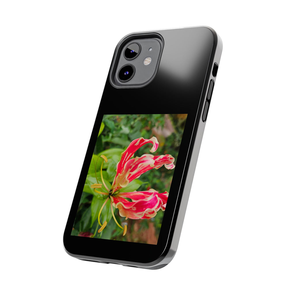 Gloriosa Lily Tough Phone Case | Red Tropical Flower Phone Case