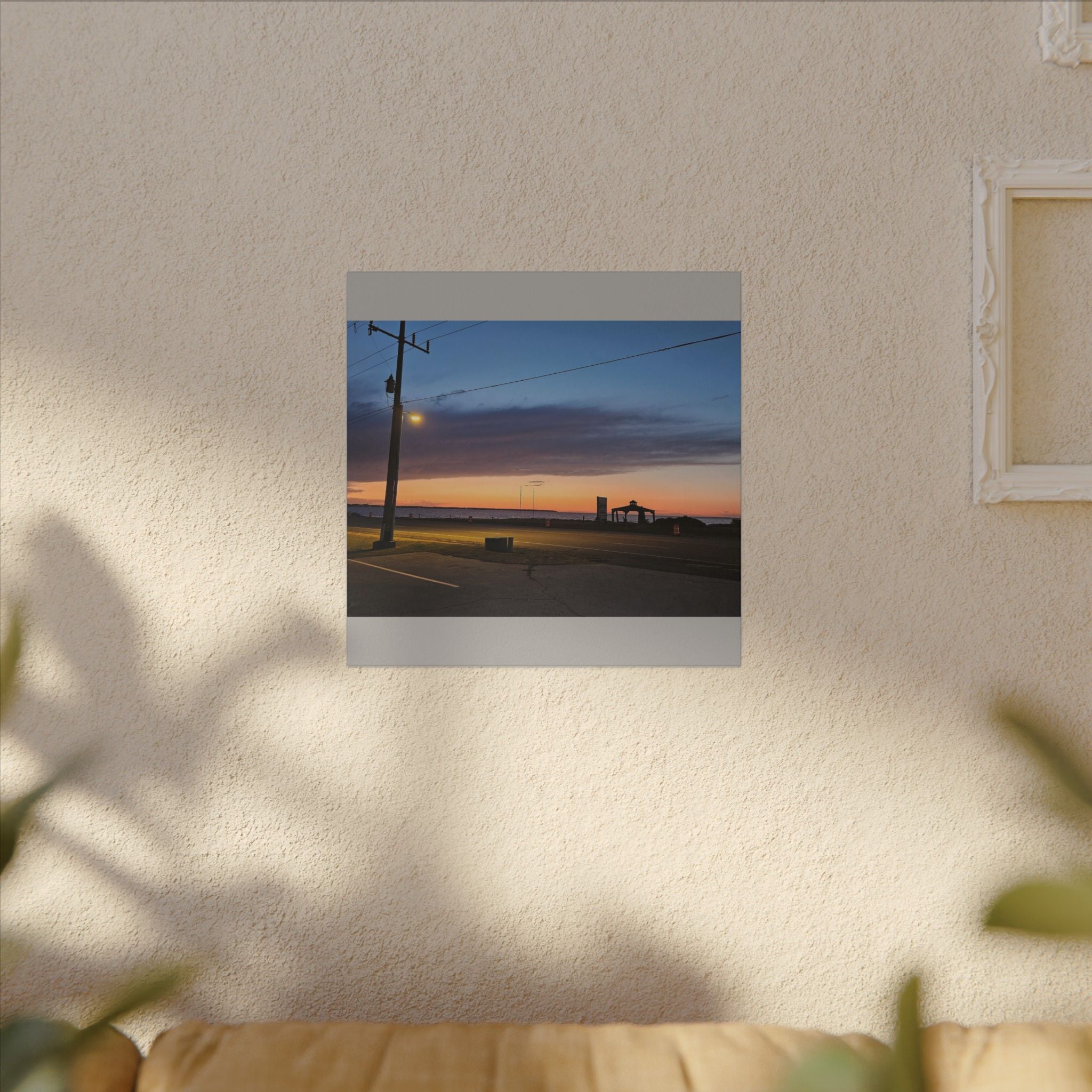 Sunset Pier Silhouette Canvas | Stretched Matte Wall Art