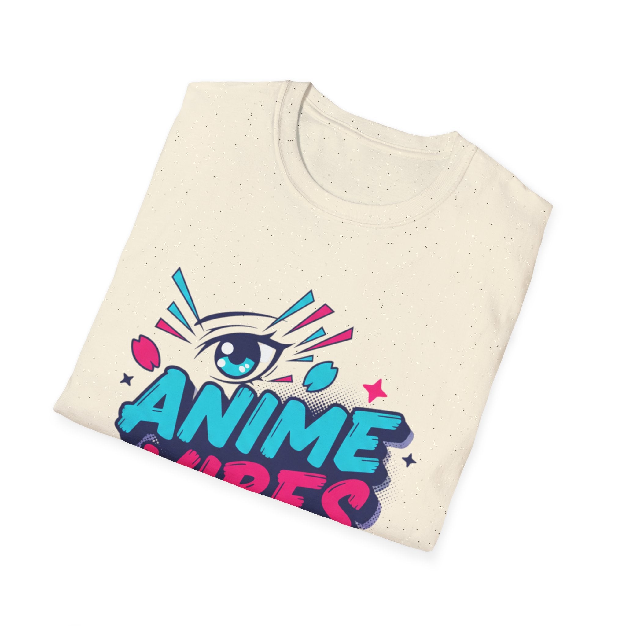 Anime Vibes Only T-Shirt | Retro Neon Anime Eye Design