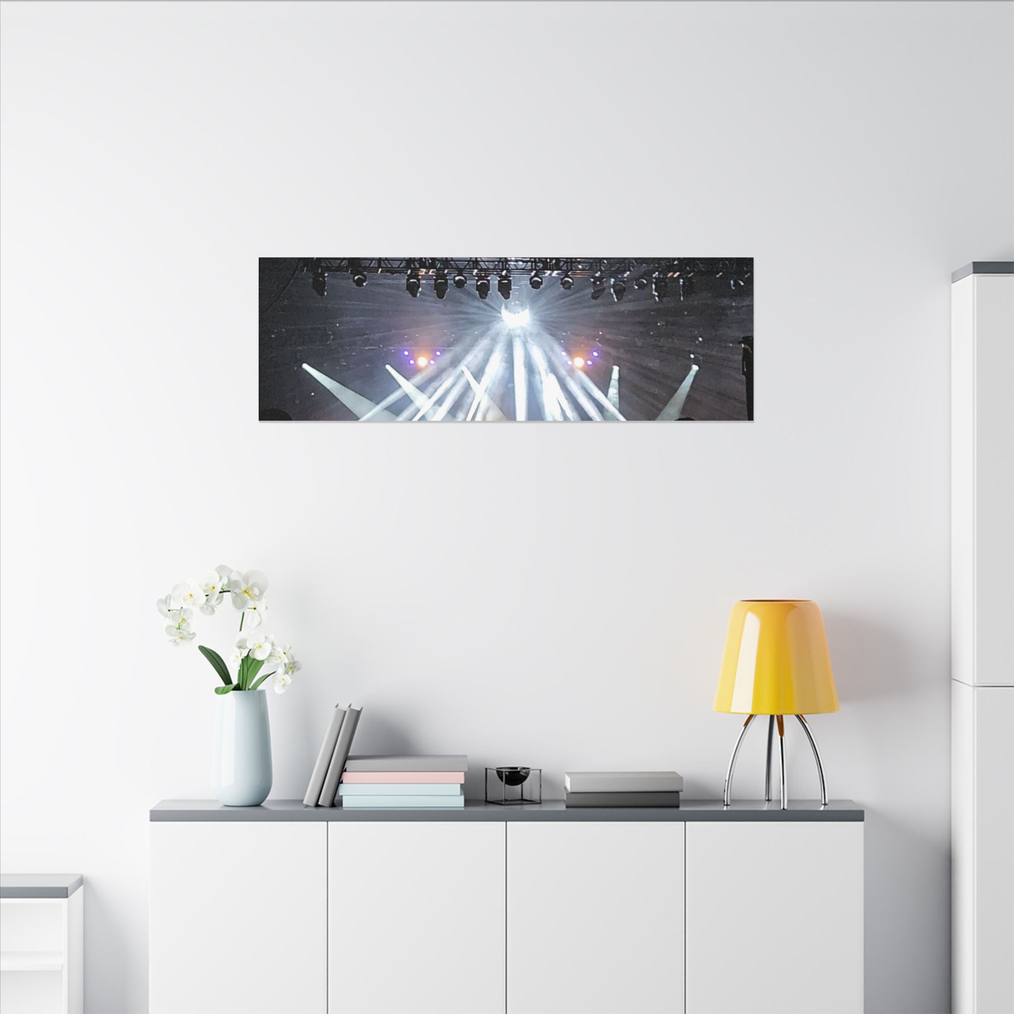 Concert Stage Lights Canvas, Matte Stretched Wall Art | Live Music