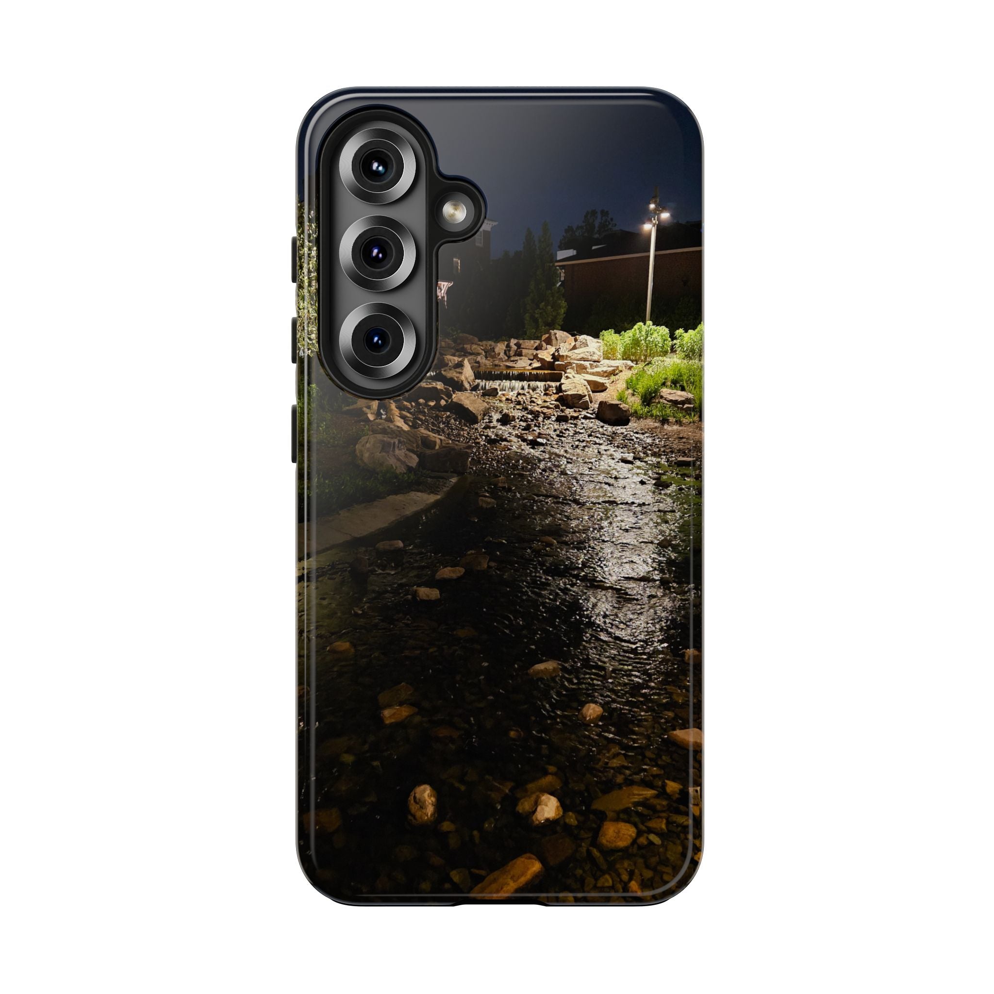 Night River Phone Case — Moody Outdoor Landscape Protective Cover