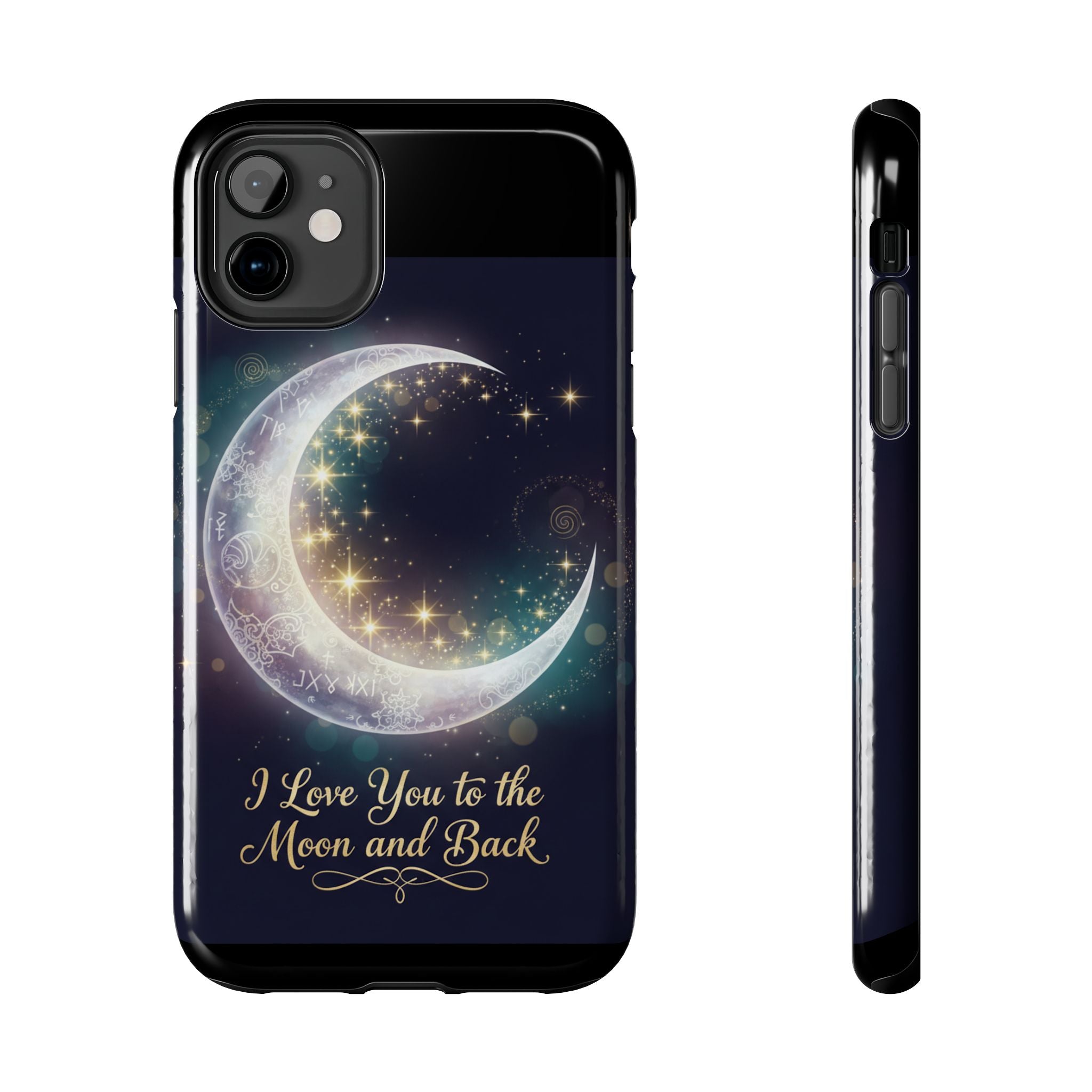 I Love You to the Moon and Back iPhone Case | Moon and Stars Tough Case