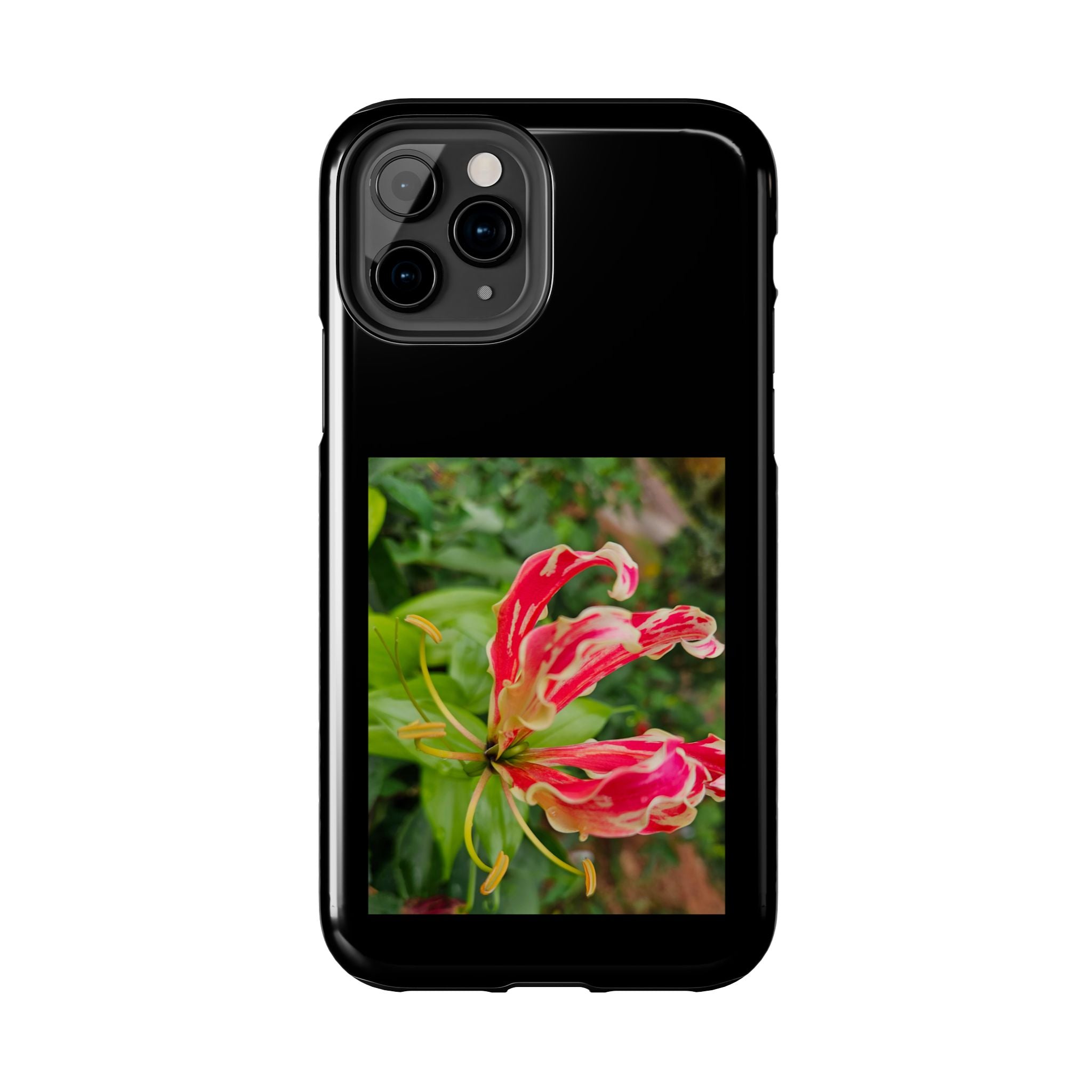 Gloriosa Lily Tough Phone Case | Red Tropical Flower Phone Case