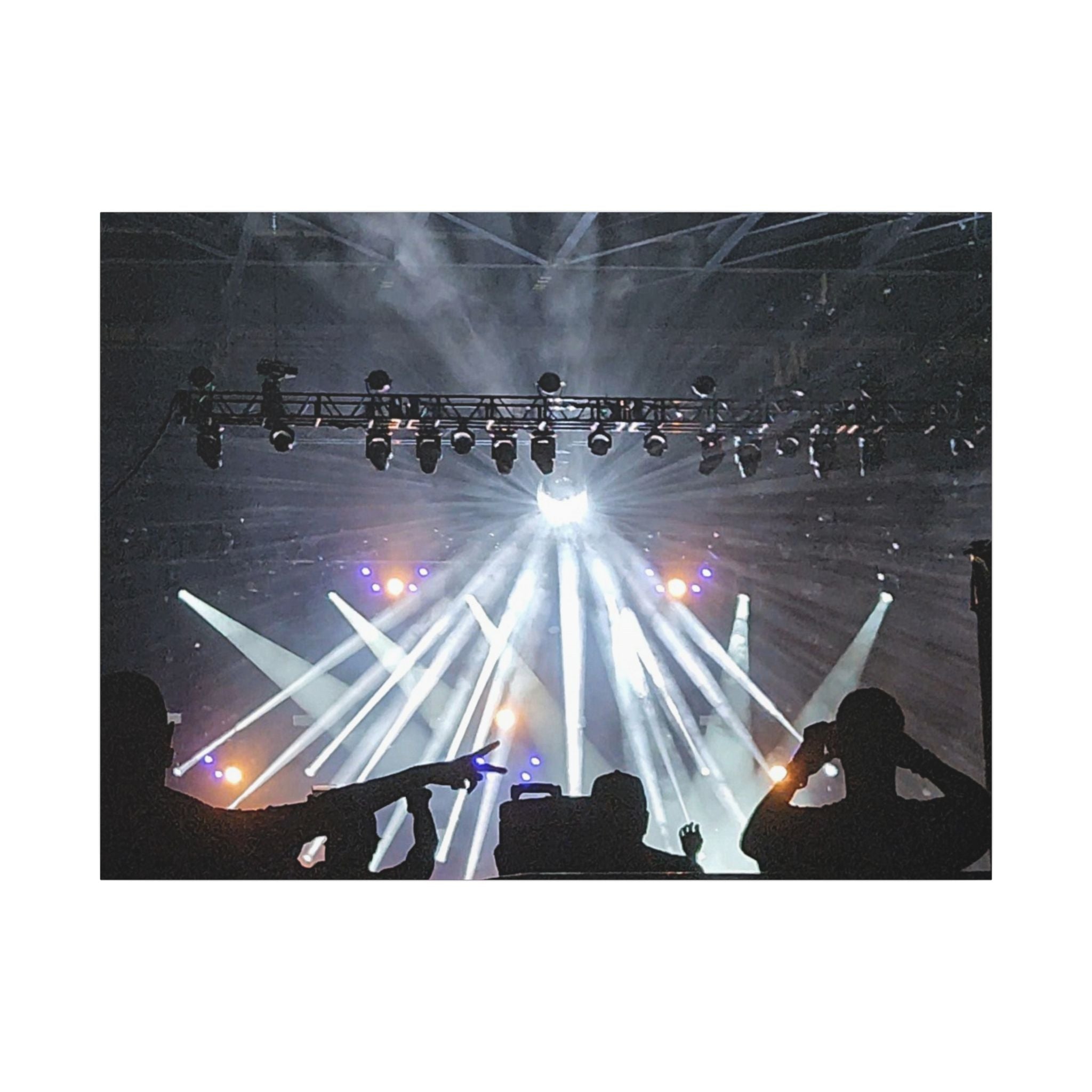 Concert Stage Lights Canvas, Matte Stretched Wall Art | Live Music