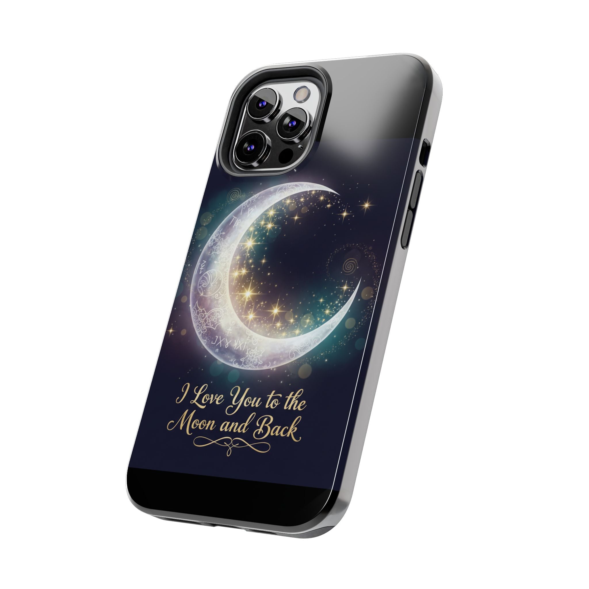 I Love You to the Moon and Back iPhone Case | Moon and Stars Tough Case