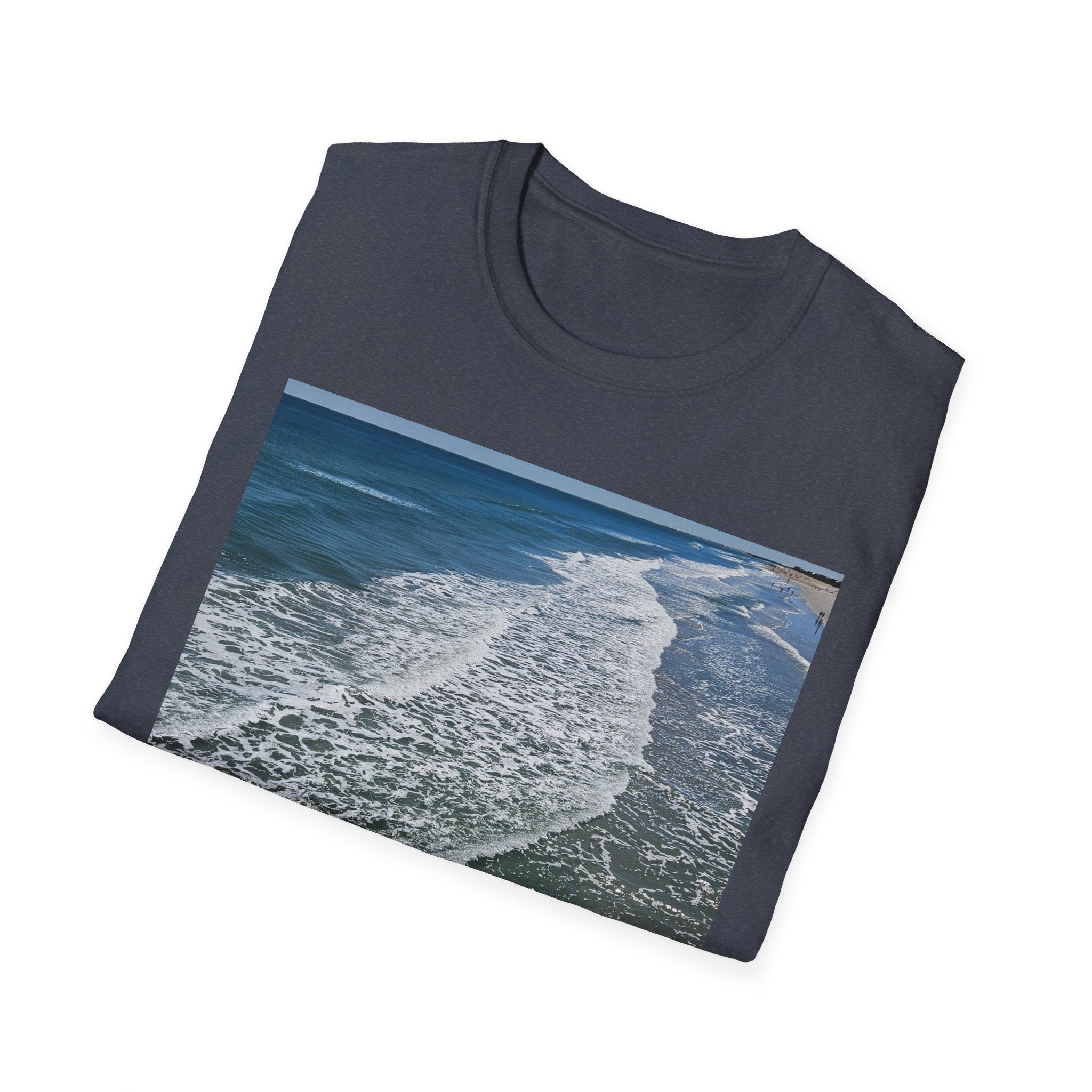 Beach Waves Photo T-Shirt — Coastal Ocean Surf Graphic Tee
