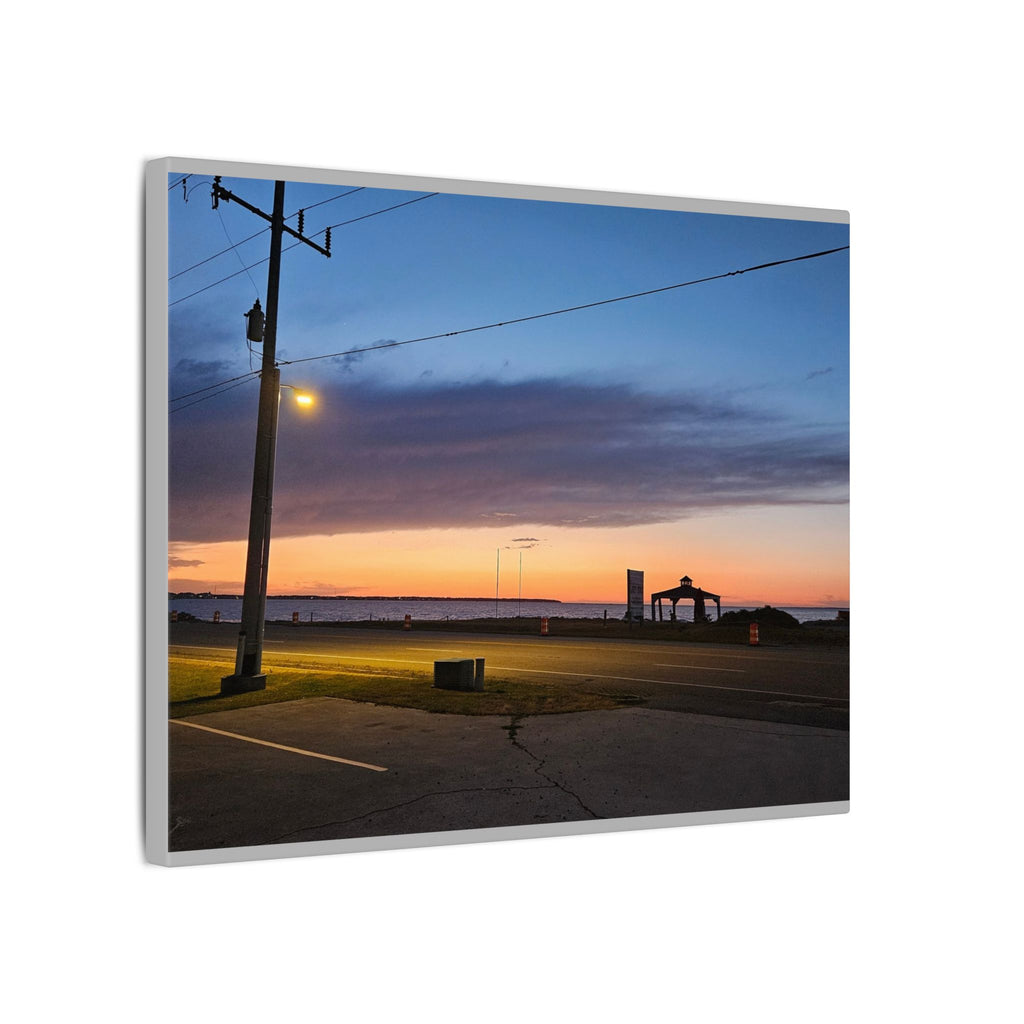 Sunset Pier Silhouette Canvas | Stretched Matte Wall Art