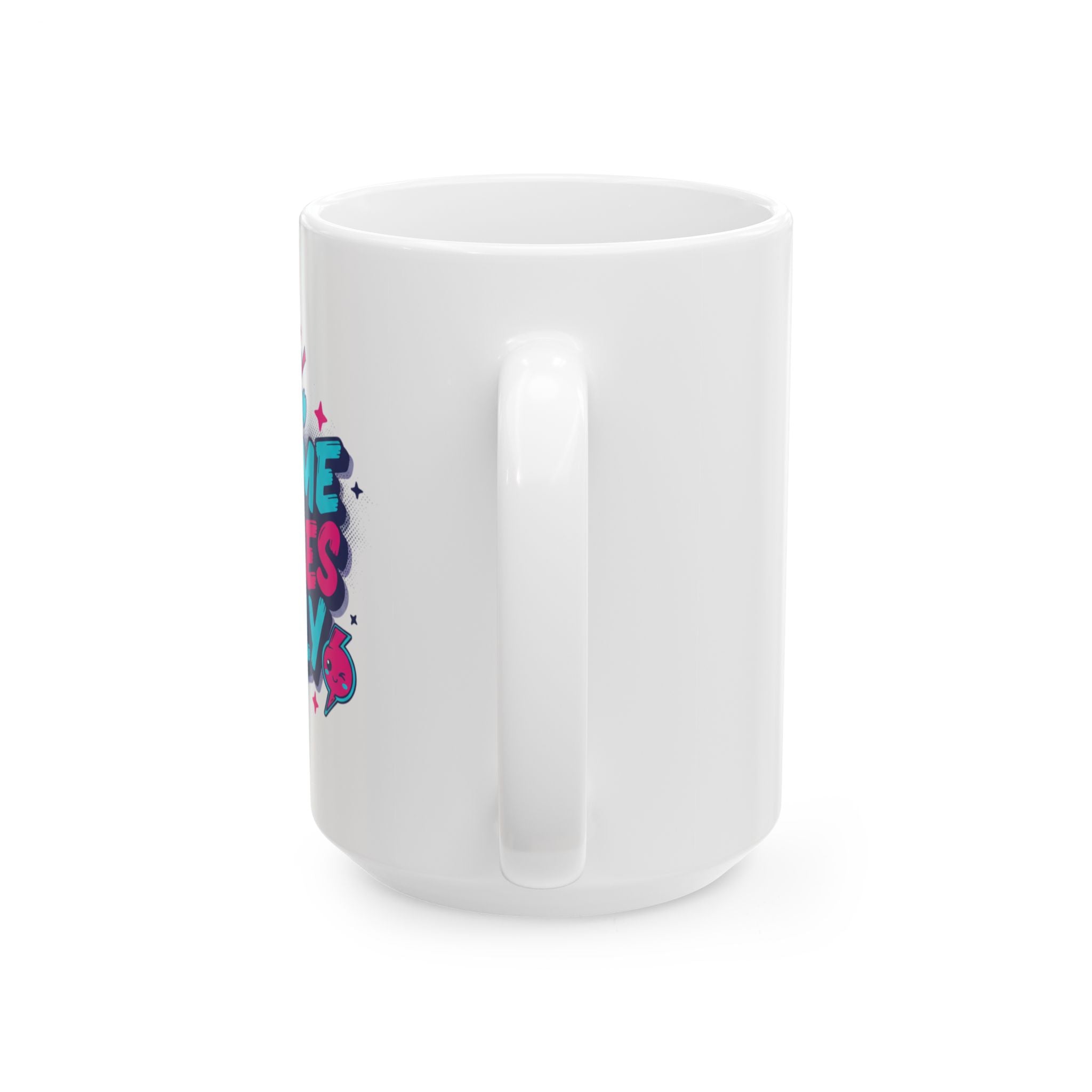 Anime Vibes Only Mug | Pink Blue Pop Art Ceramic Mug
