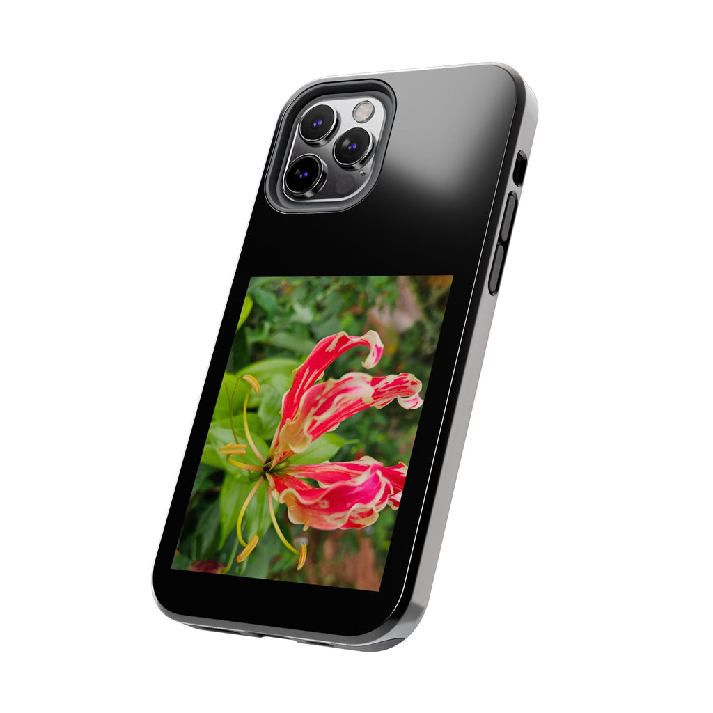 Gloriosa Lily Tough Phone Case | Red Tropical Flower Phone Case
