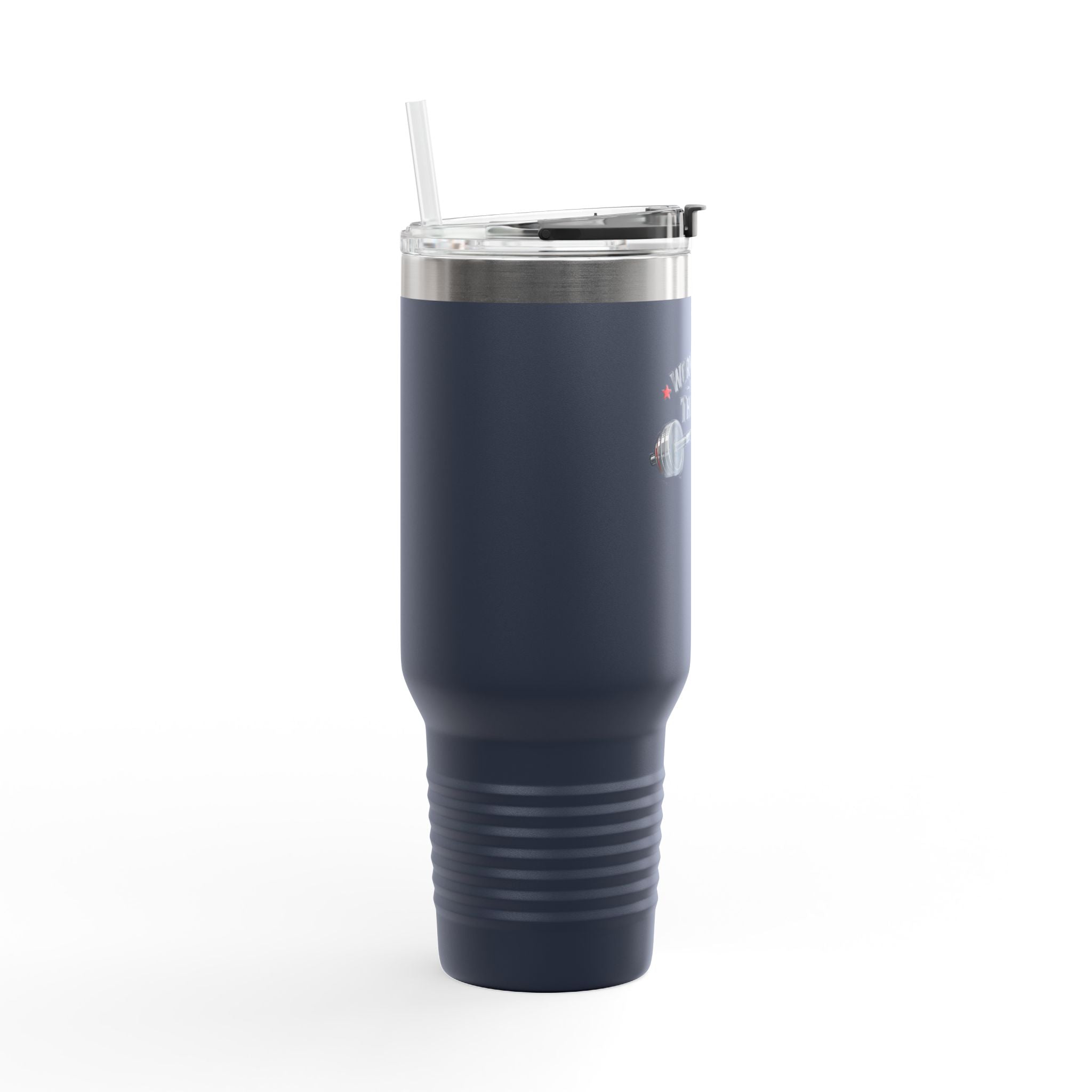 "Working Out Is My Therapy" 40oz Insulated Travel Mug — Fitness Tumbler
