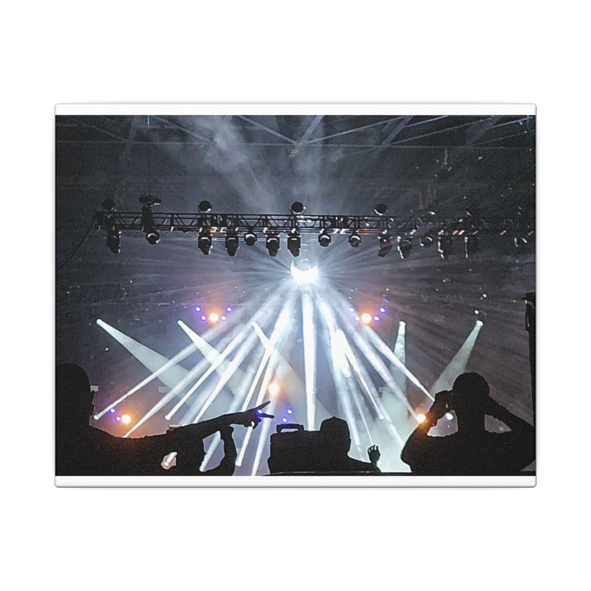 Concert Stage Lights Canvas, Matte Stretched Wall Art | Live Music