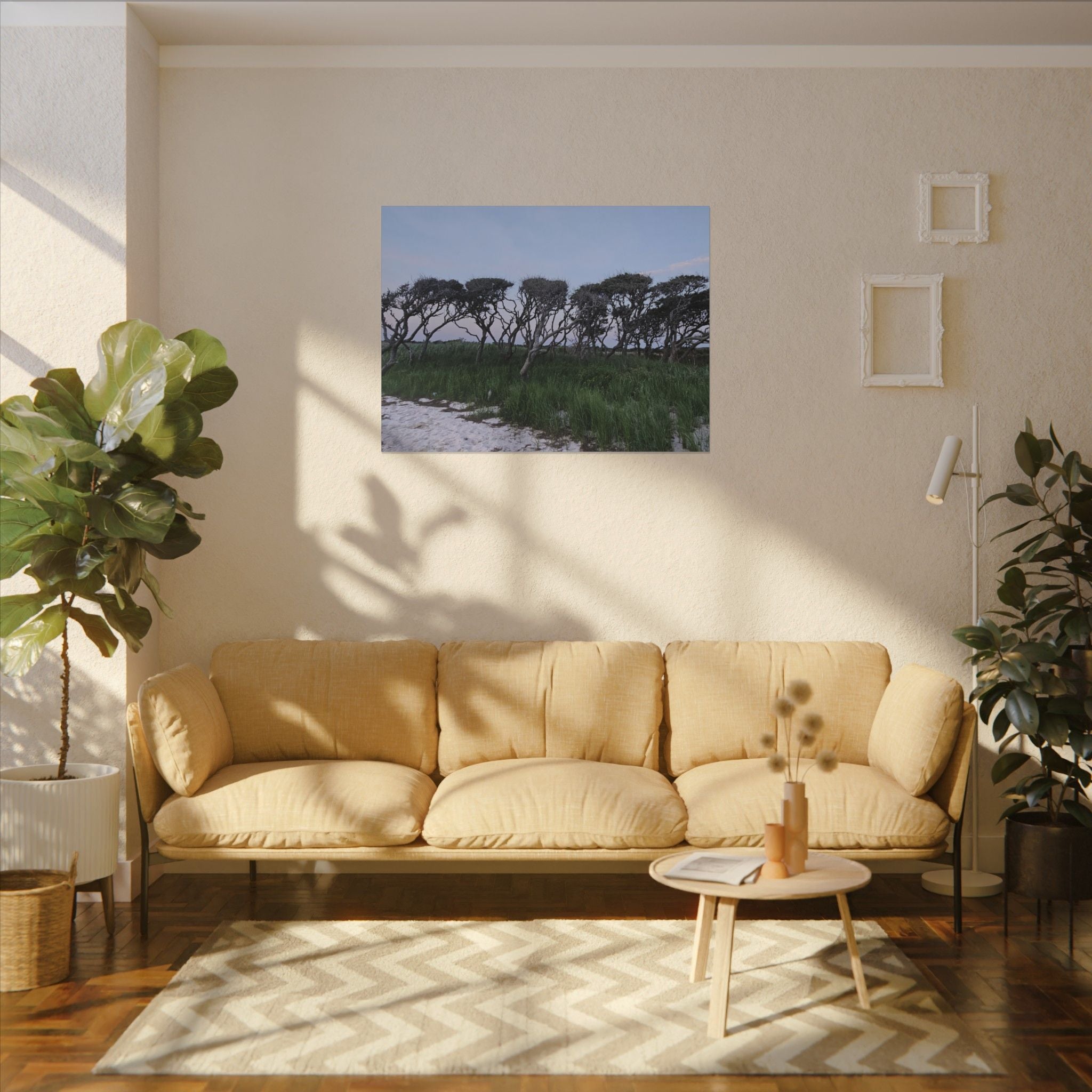 Coastal Windblown Trees Canvas