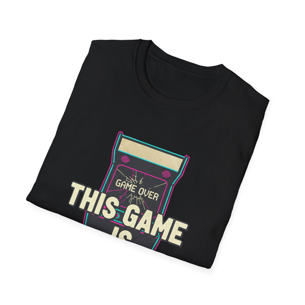 This Game Is Rigged T-Shirt | Retro Arcade Game Over Graphic Tee