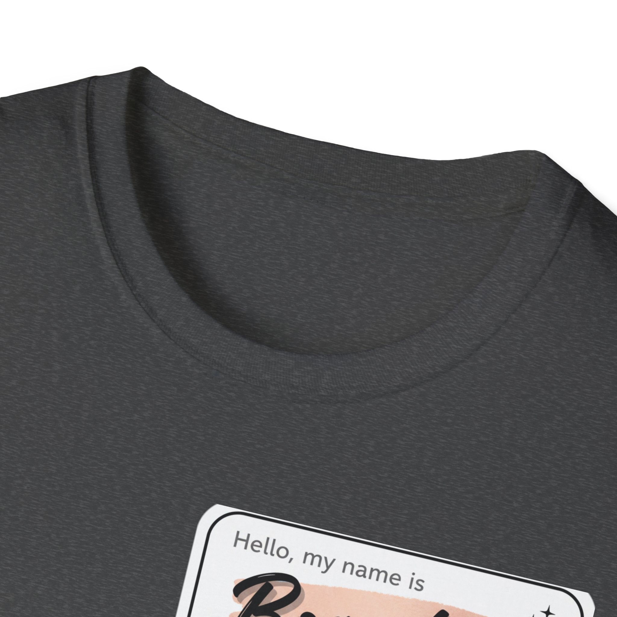Boss Lady name tag T-Shirt | Feminine script badge design