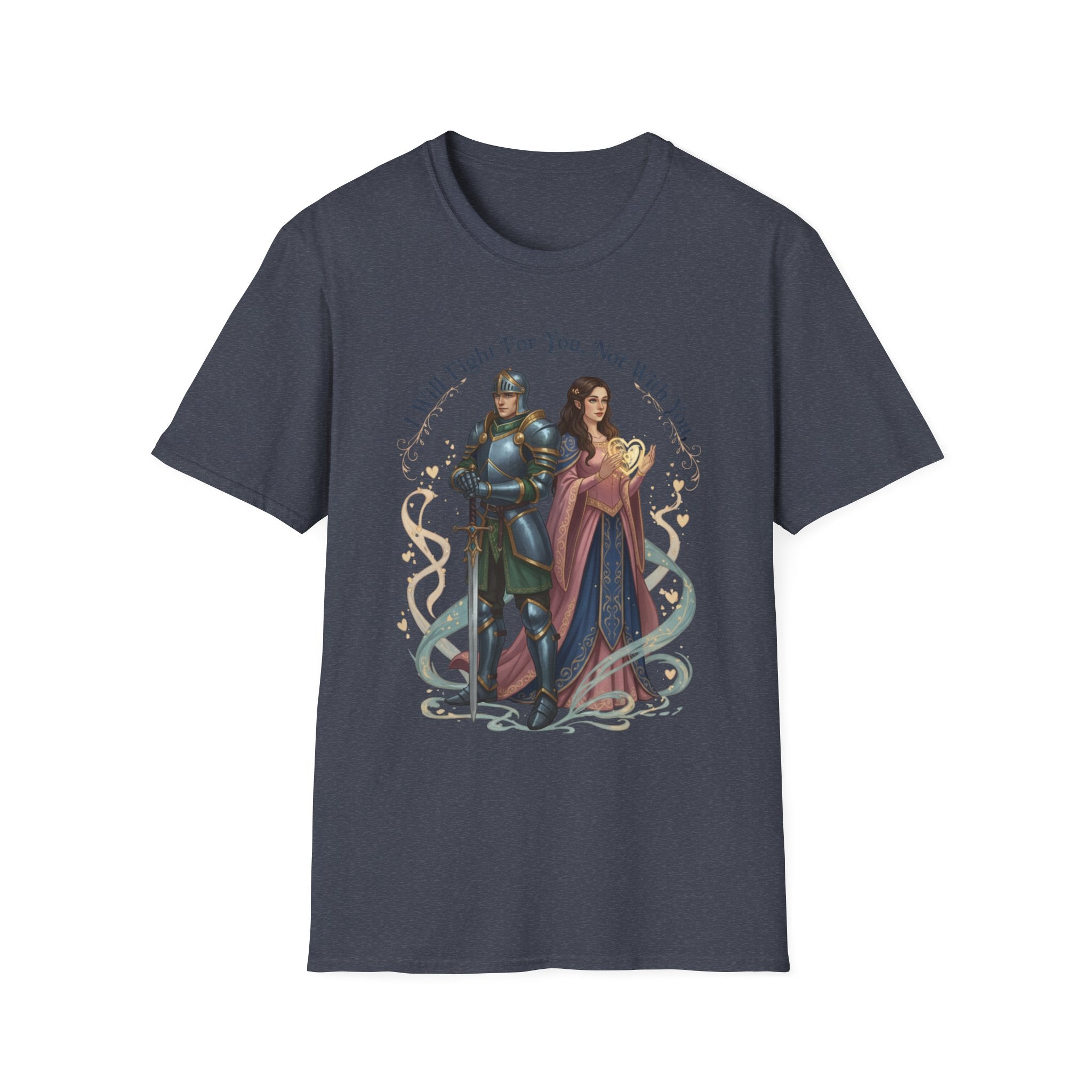 I Will Fight For You, Not With You Illustration T-Shirt | Fantasy Couple, Viper Motif
