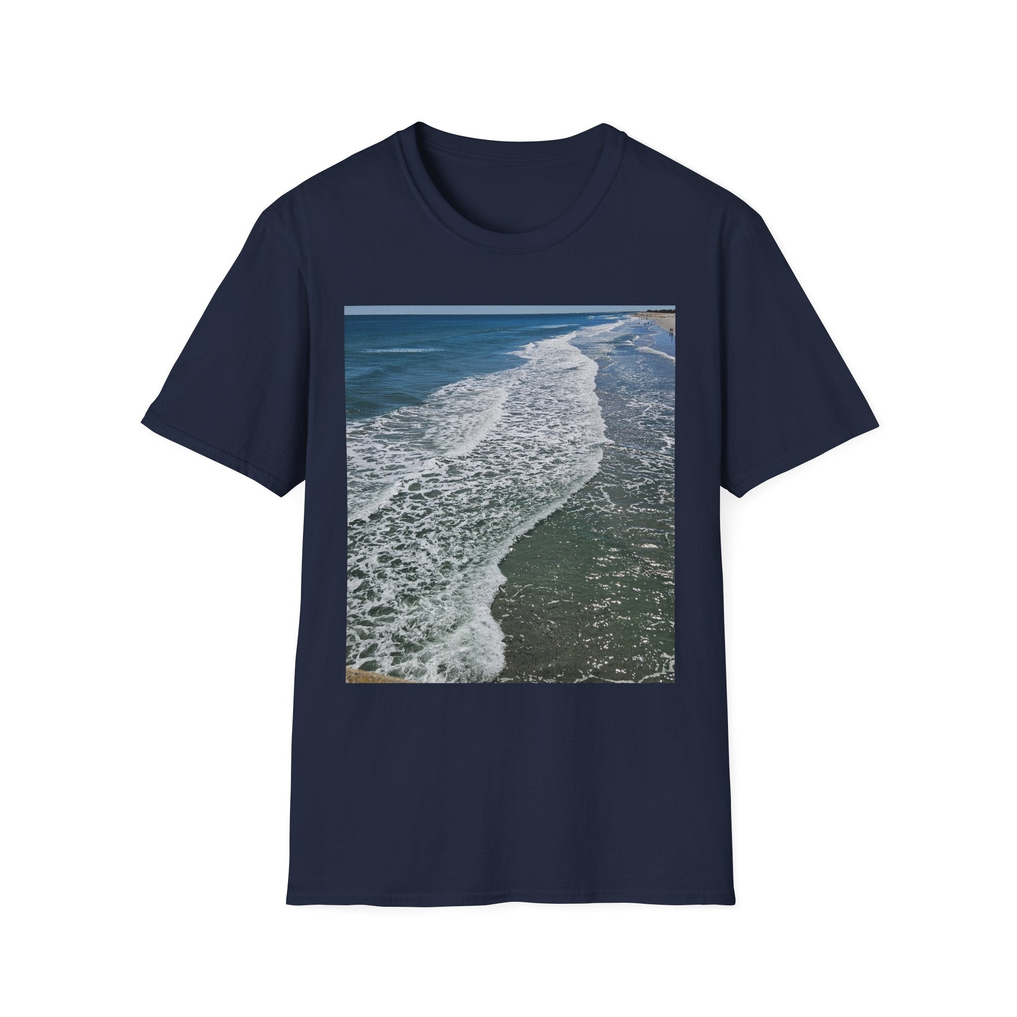 Beach Waves Photo T-Shirt — Coastal Ocean Surf Graphic Tee