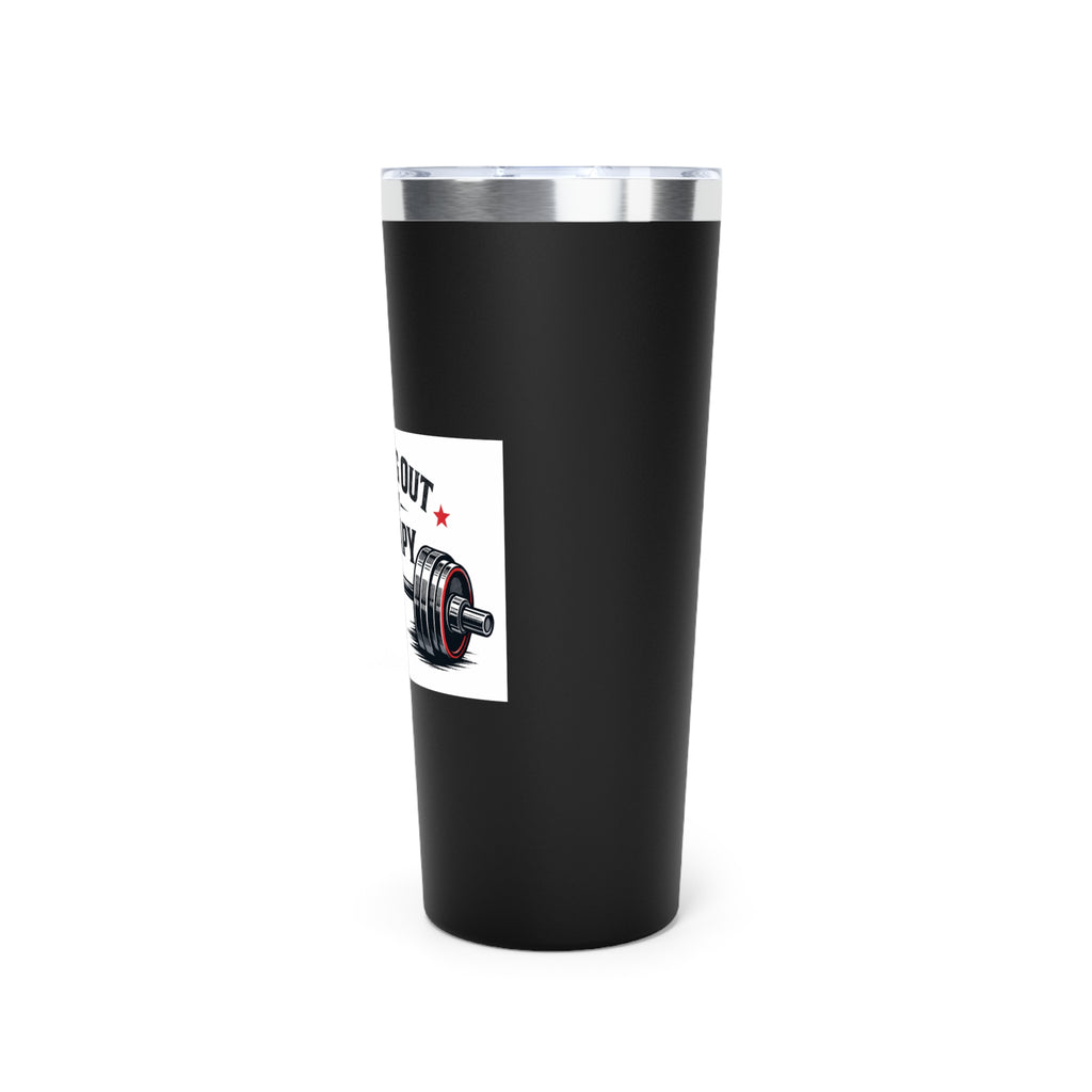 Working Out Is My Therapy barbell tumbler | 22oz insulated travel mug