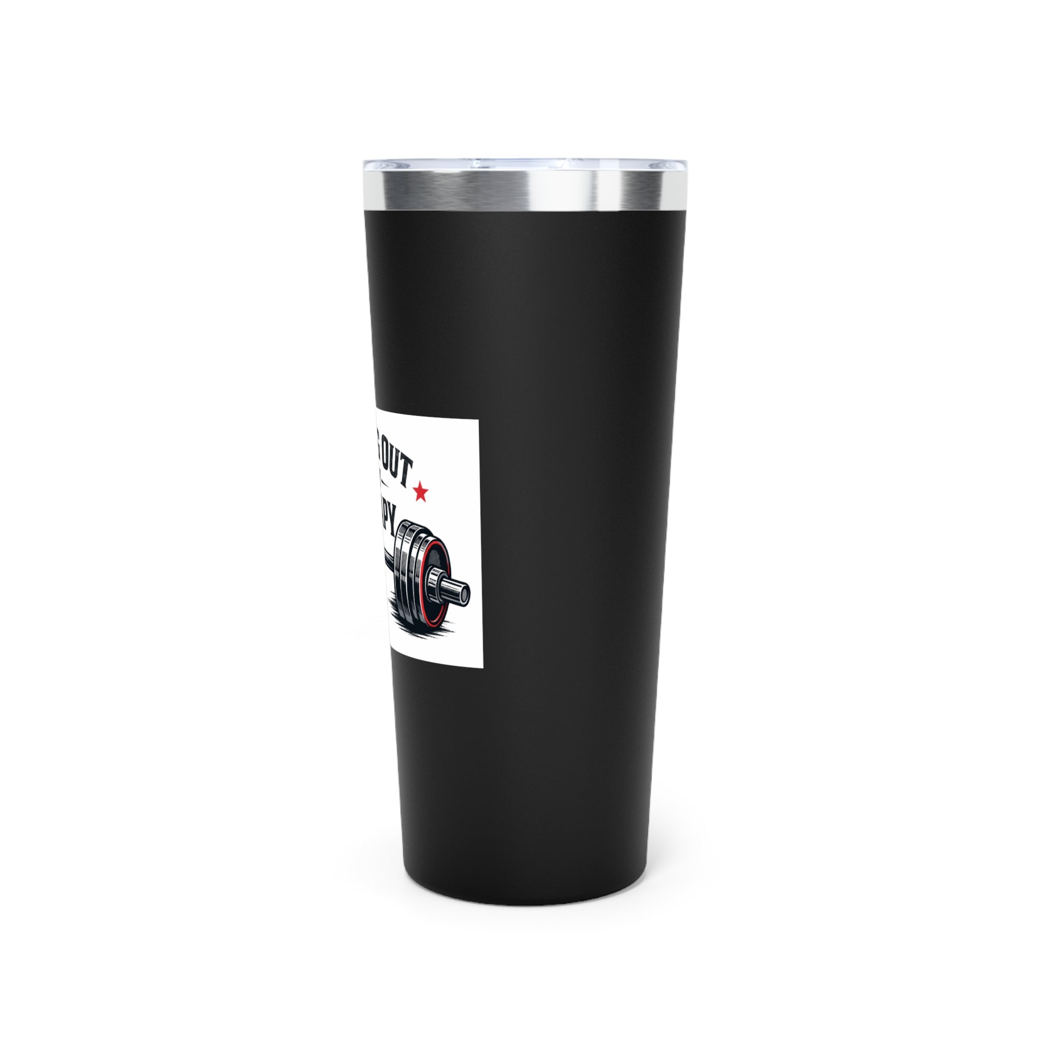 Working Out Is My Therapy barbell tumbler | 22oz insulated travel mug