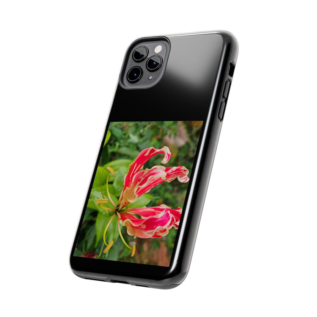 Gloriosa Lily Tough Phone Case | Red Tropical Flower Phone Case