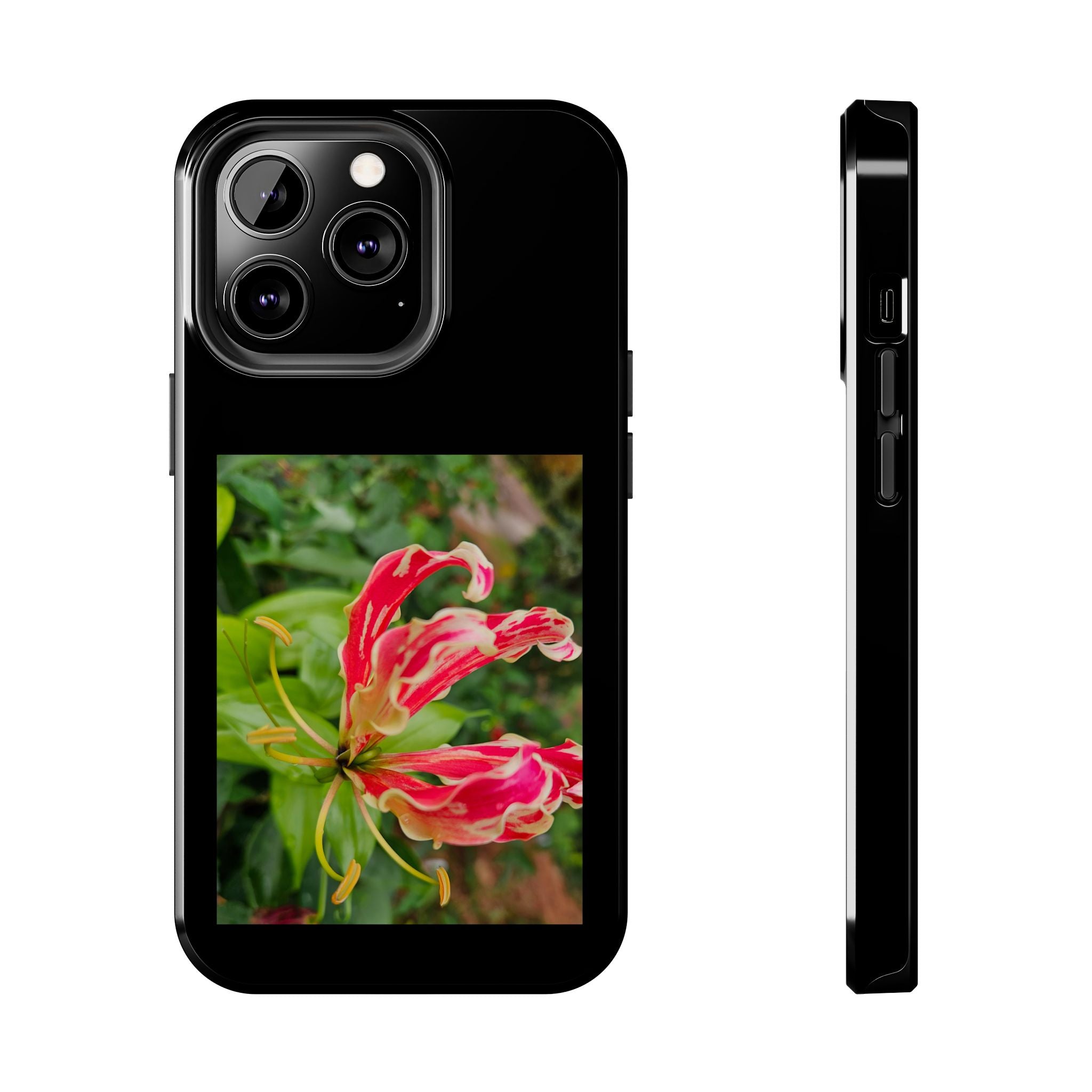 Gloriosa Lily Tough Phone Case | Red Tropical Flower Phone Case