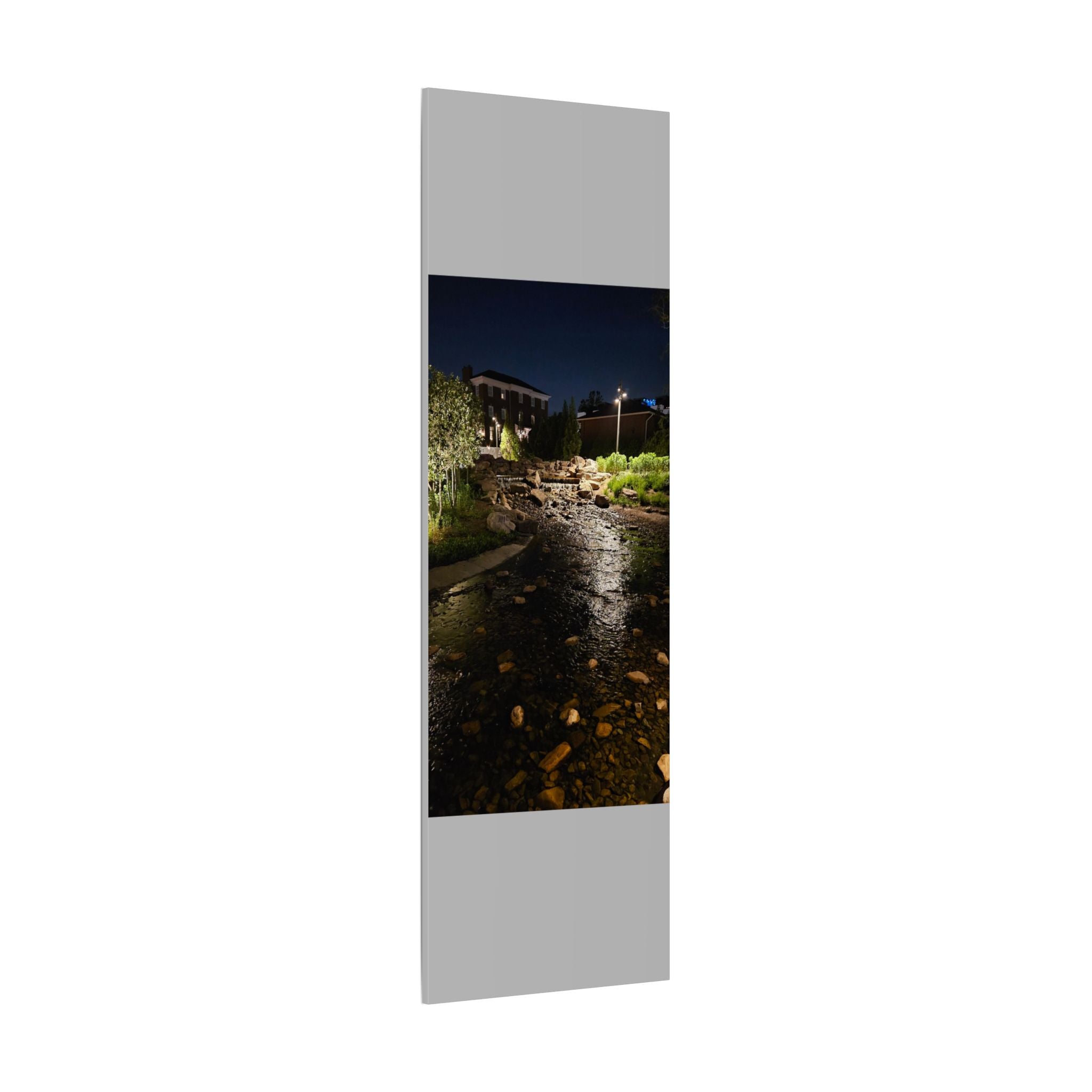Nighttime Waterfall Landscape Canvas | Matte Stretched Wall Art