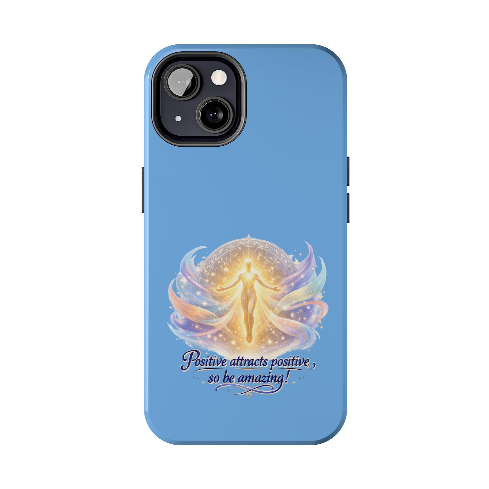 Positive Attracts Positive angel artwork Phone Case | inspirational spiritual design