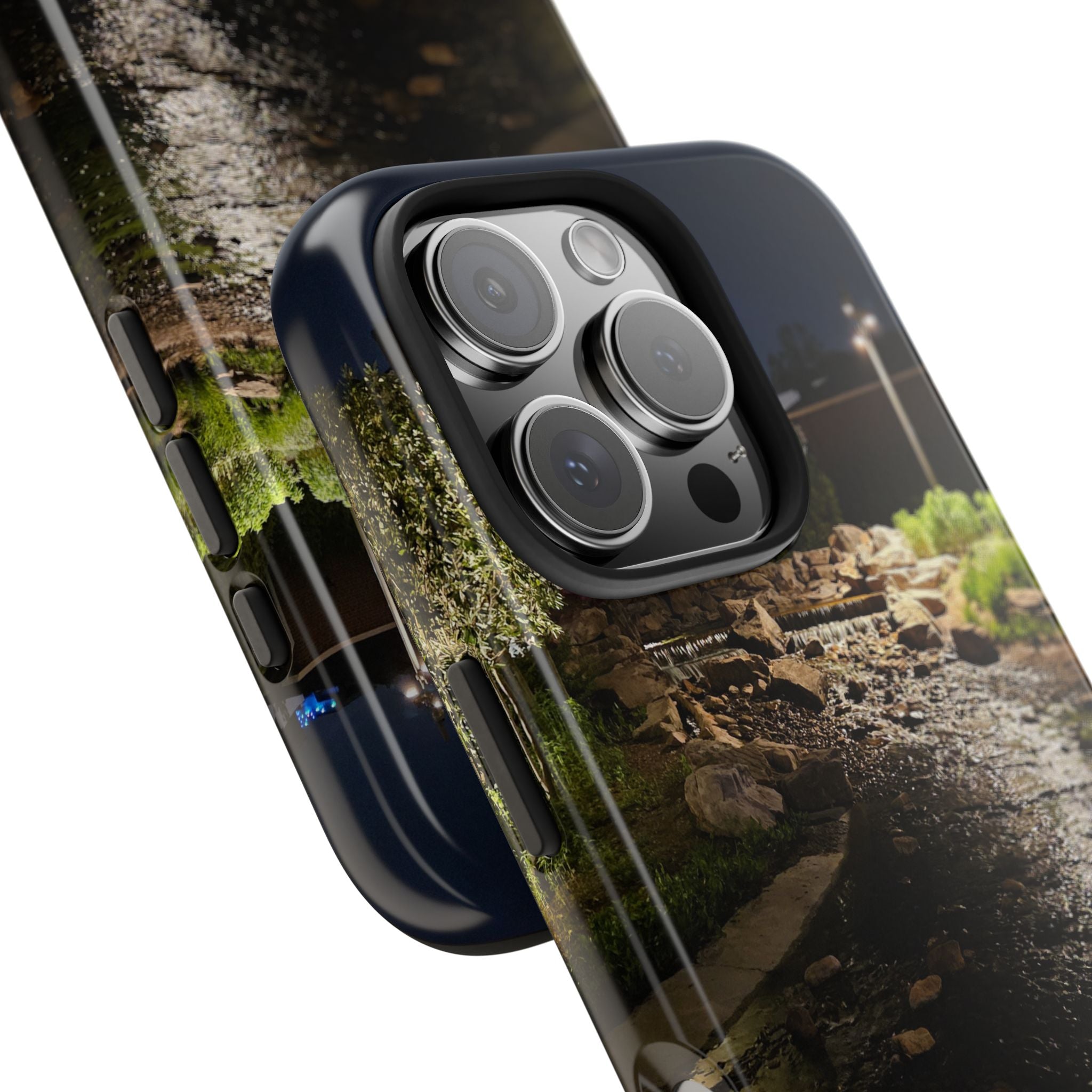 Night River Phone Case — Moody Outdoor Landscape Protective Cover