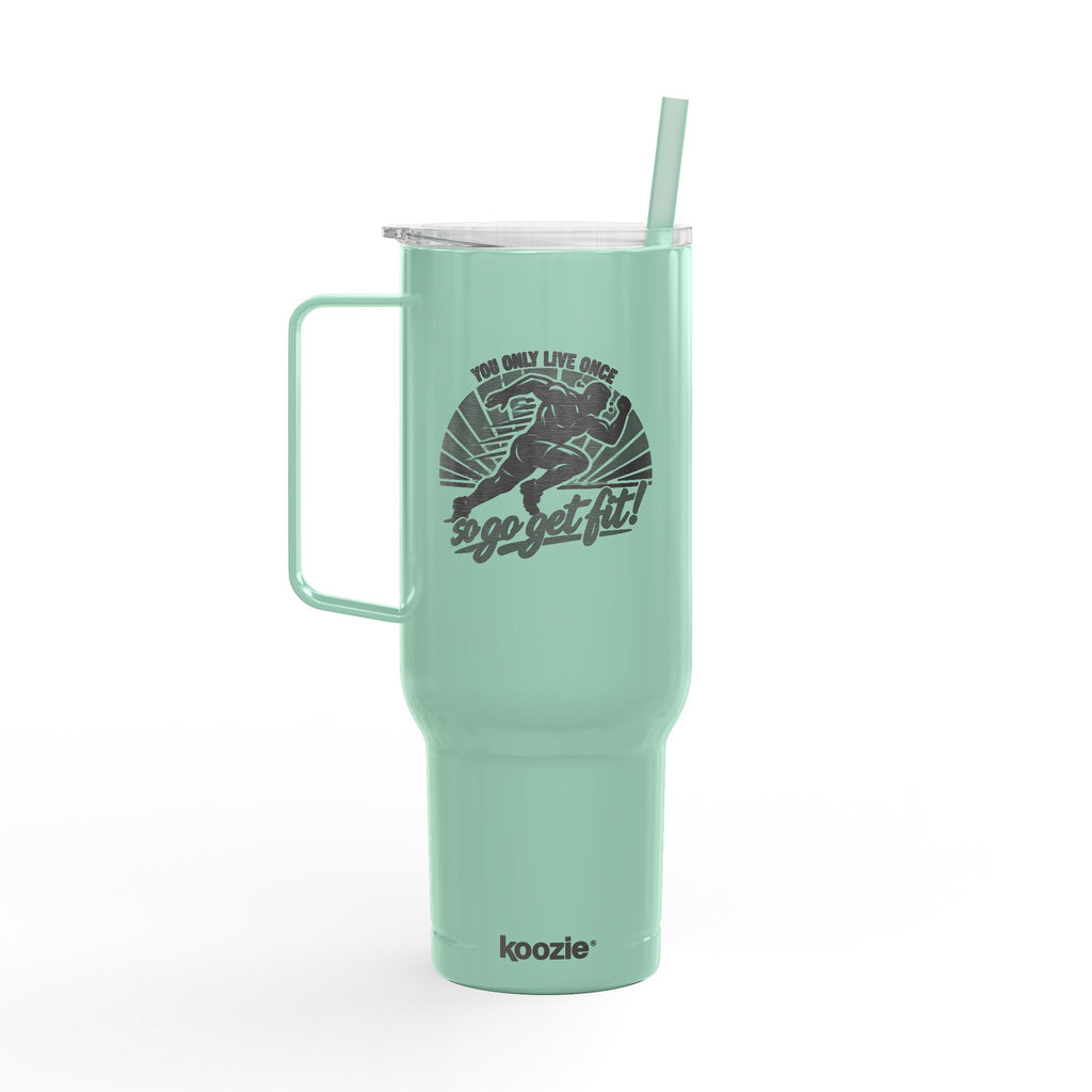 You Only Live Once, So Go Get Fit Tumbler 40oz Engraved Insulated