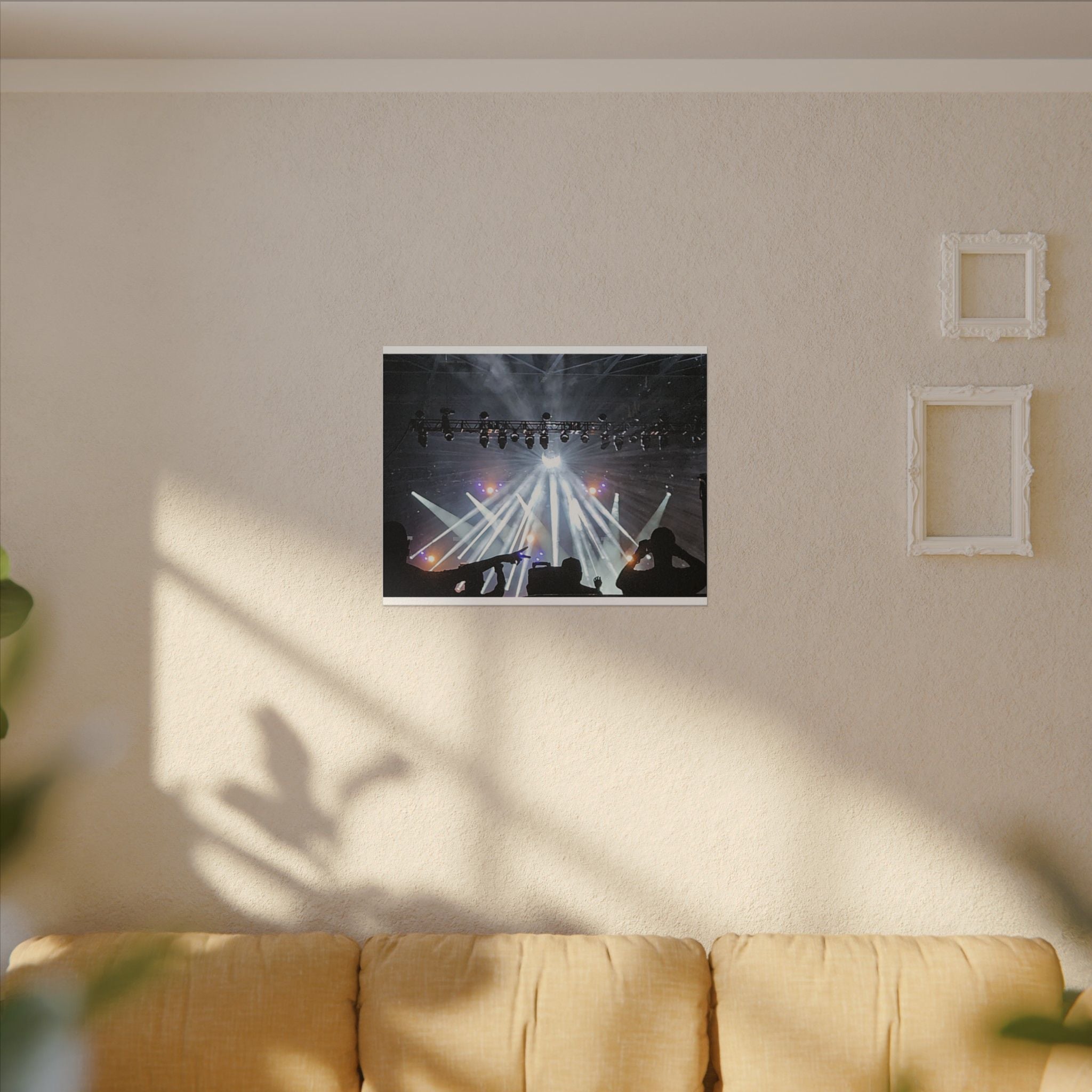 Concert Stage Lights Canvas, Matte Stretched Wall Art | Live Music