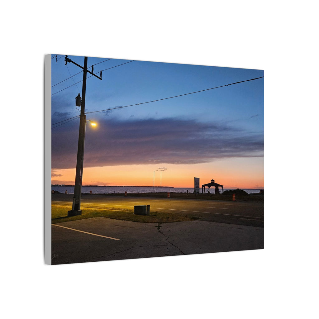 Sunset Pier Silhouette Canvas | Stretched Matte Wall Art