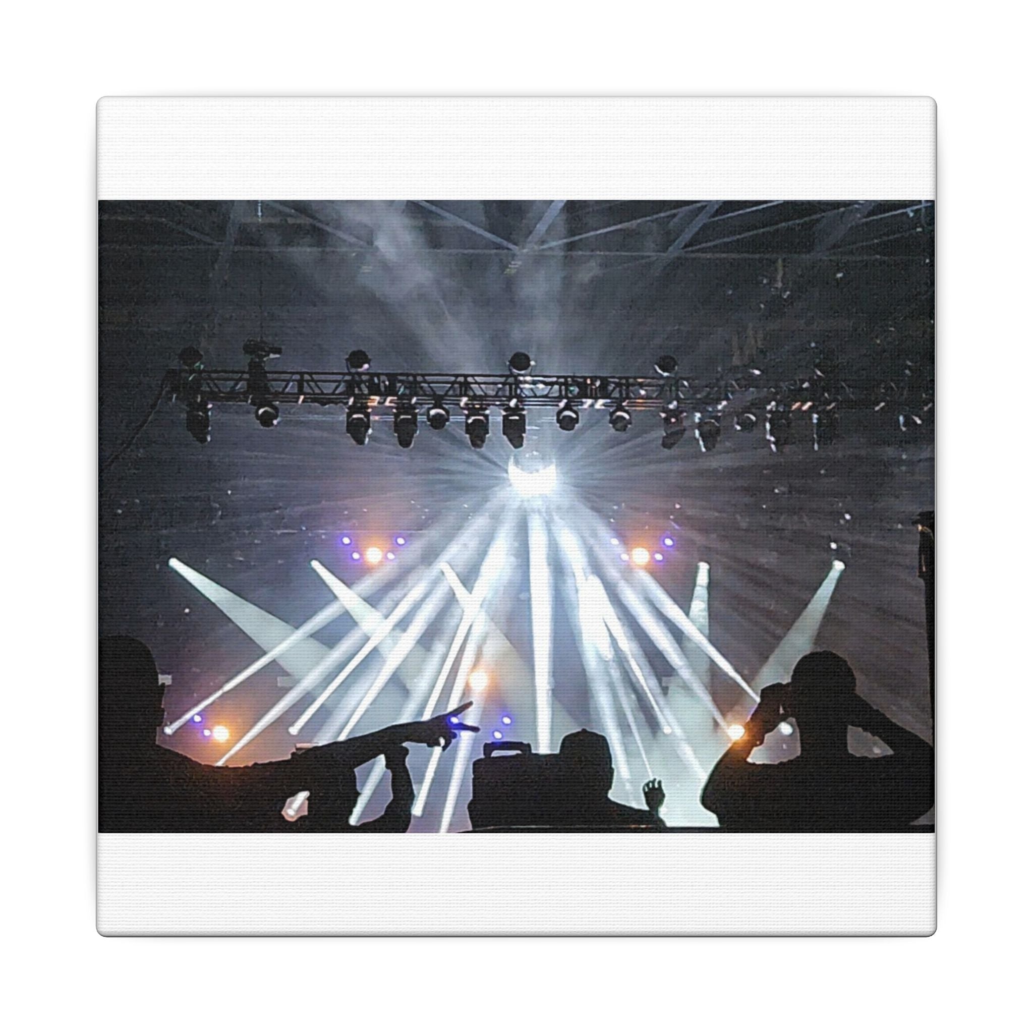 Concert Stage Lights Canvas, Matte Stretched Wall Art | Live Music