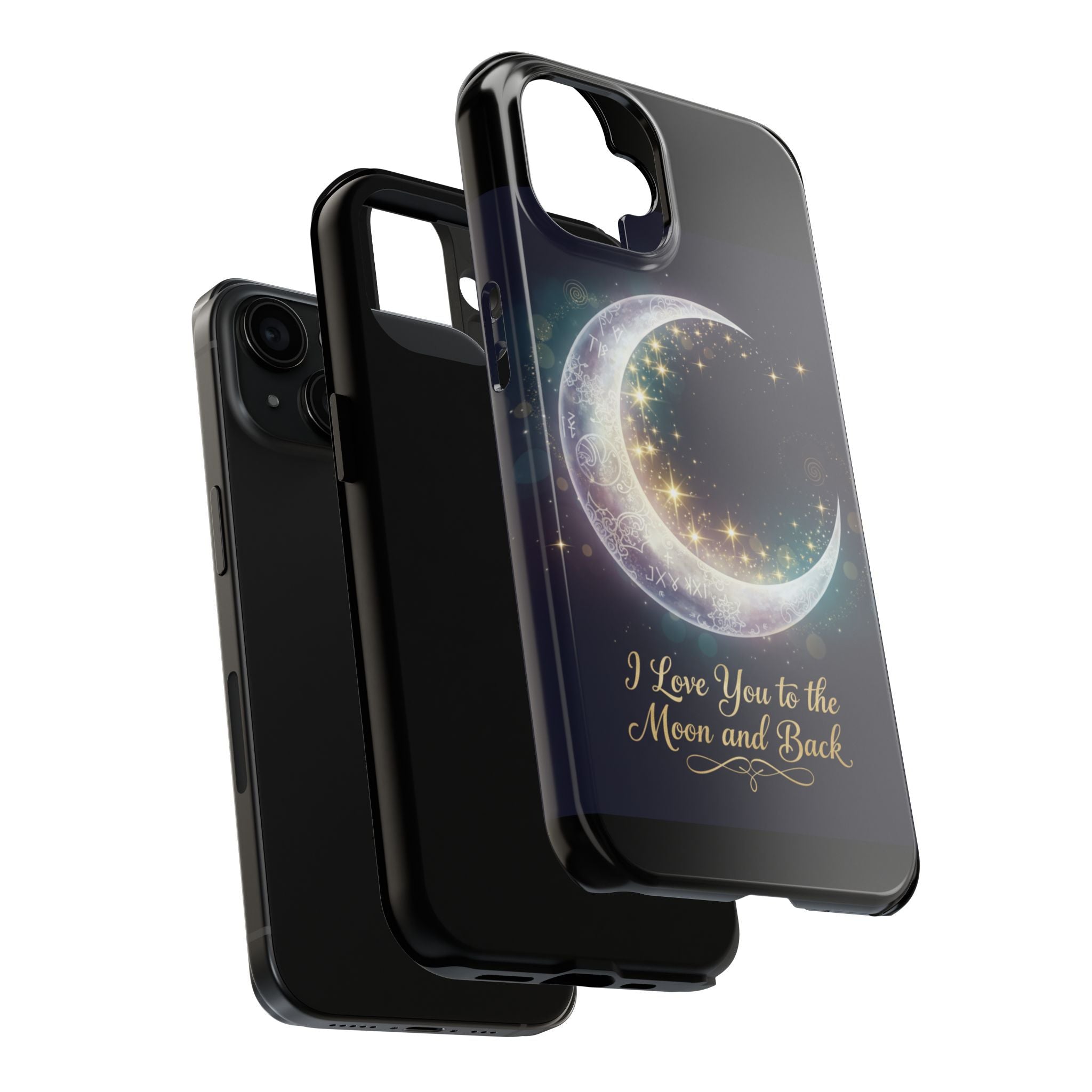 I Love You to the Moon and Back iPhone Case | Moon and Stars Tough Case
