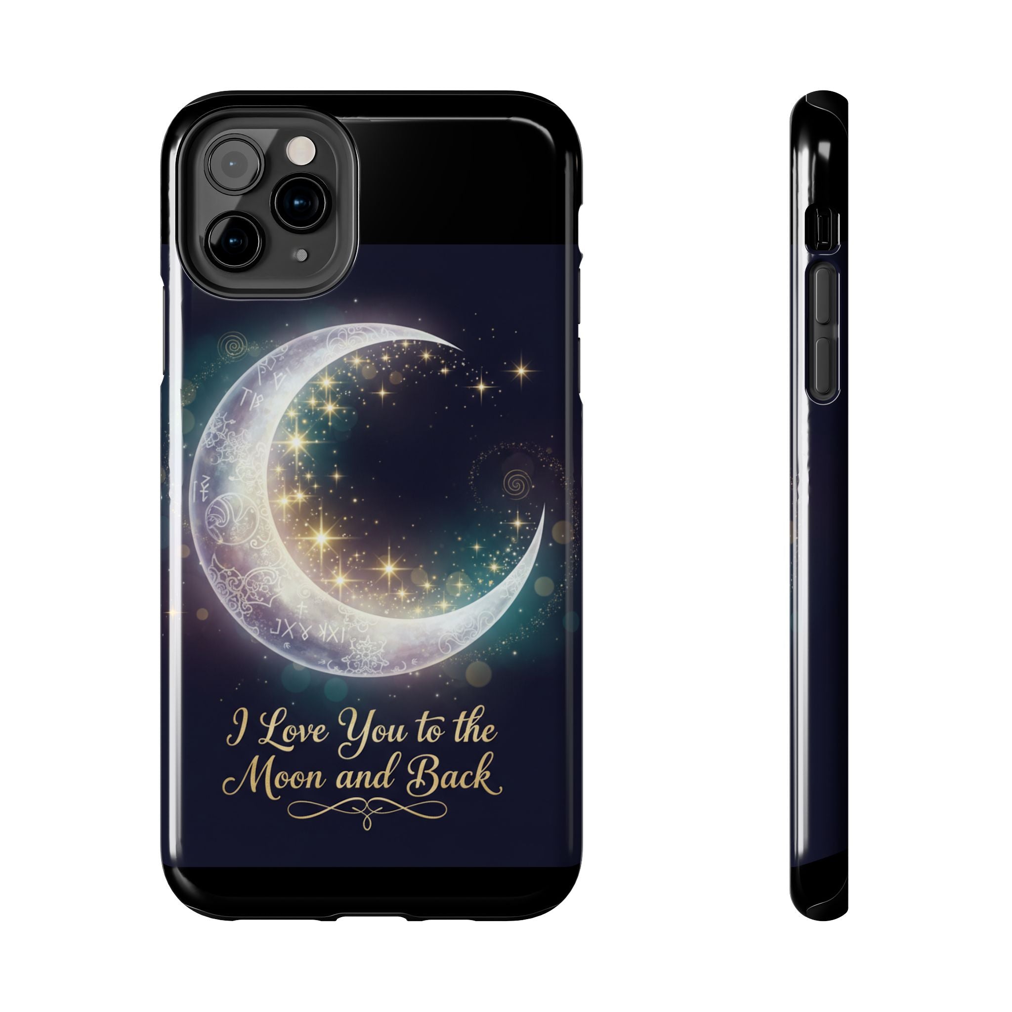 I Love You to the Moon and Back iPhone Case | Moon and Stars Tough Case