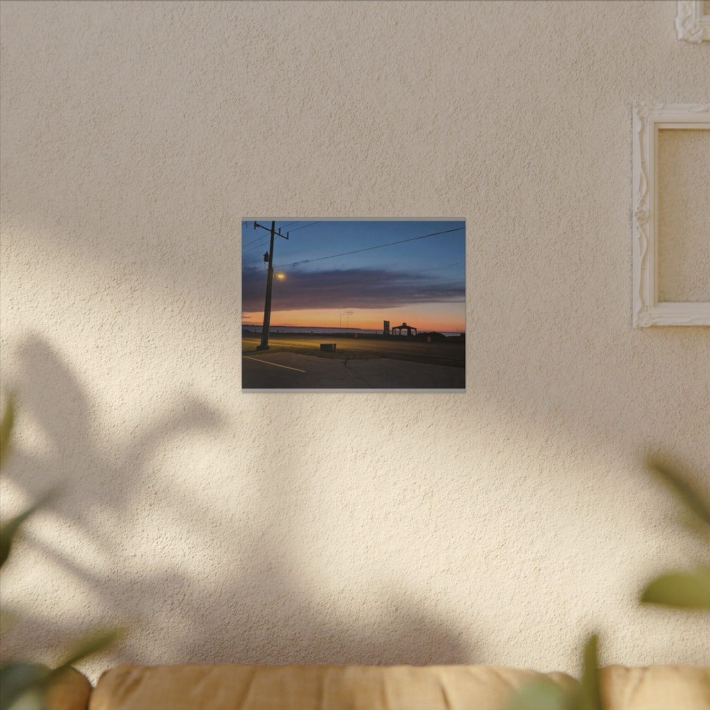 Sunset Pier Silhouette Canvas | Stretched Matte Wall Art
