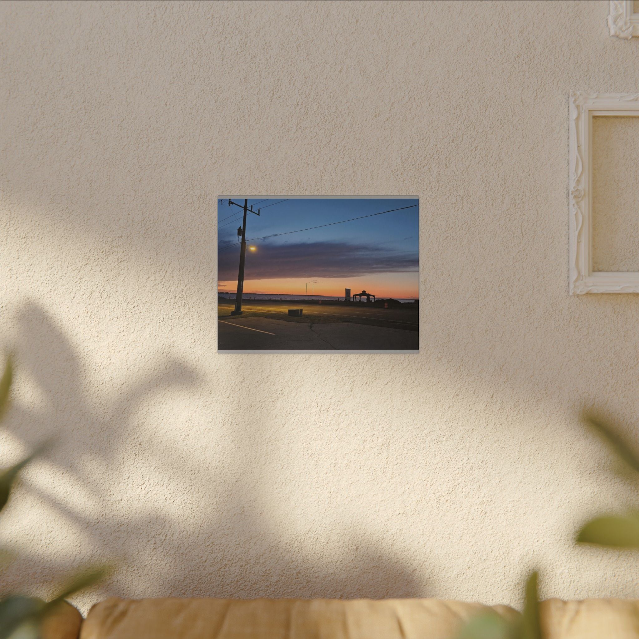 Sunset Pier Silhouette Canvas | Stretched Matte Wall Art