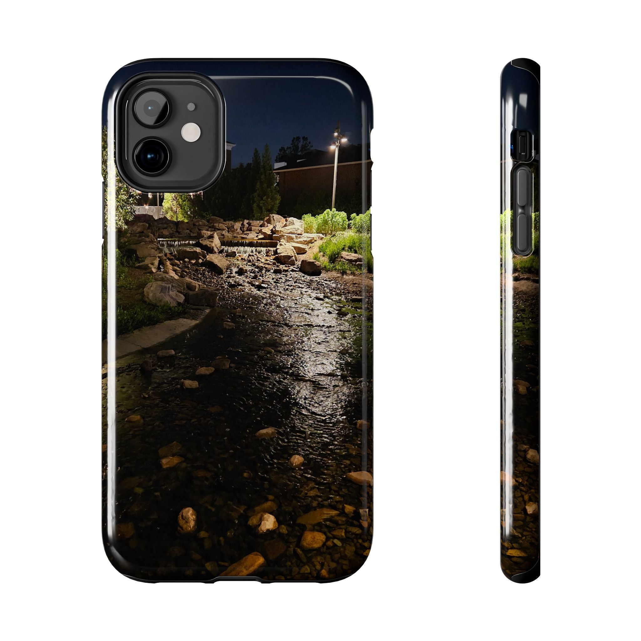 Night River Phone Case — Moody Outdoor Landscape Protective Cover