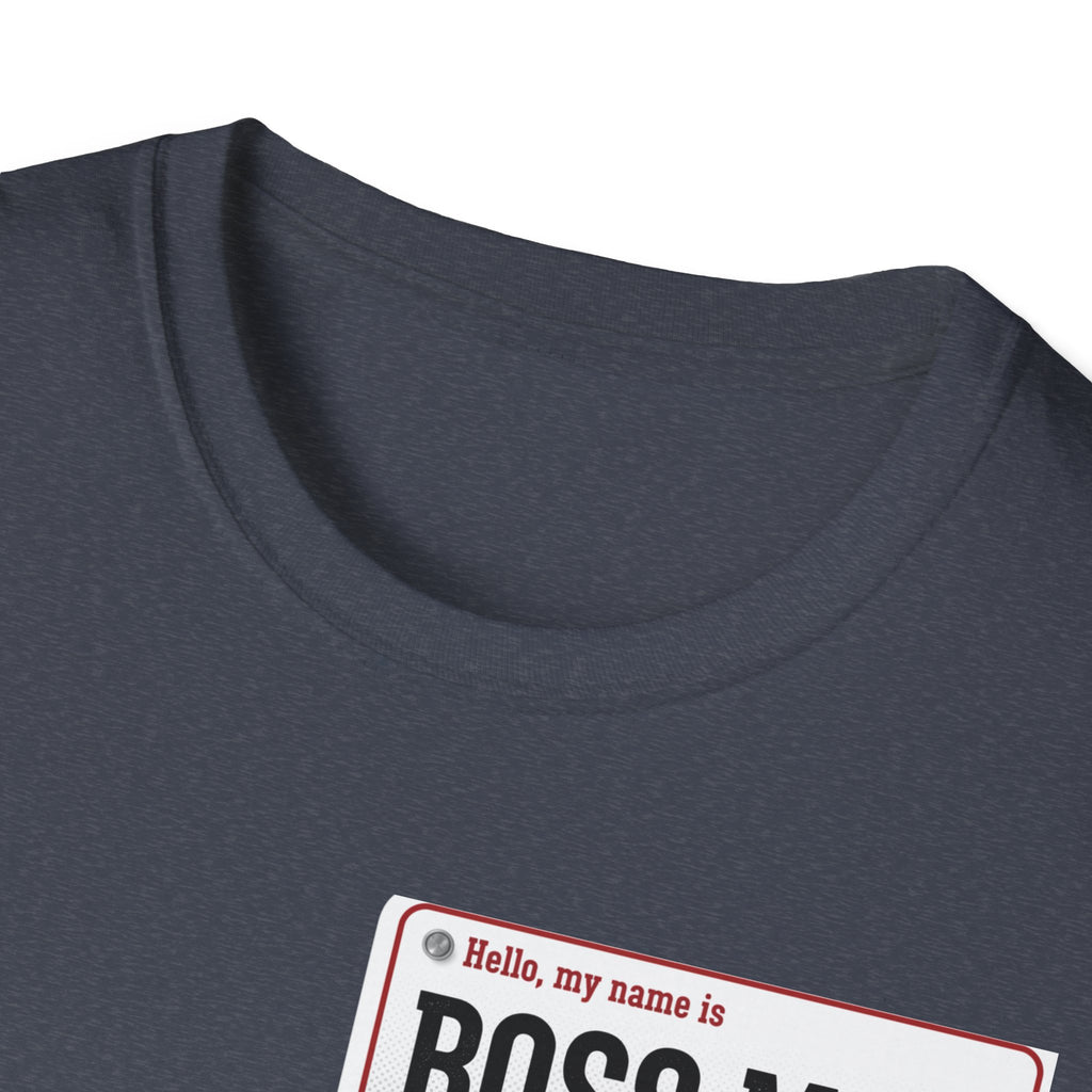 Boss Man name badge T-Shirt | Minimal Badge Graphic Tee