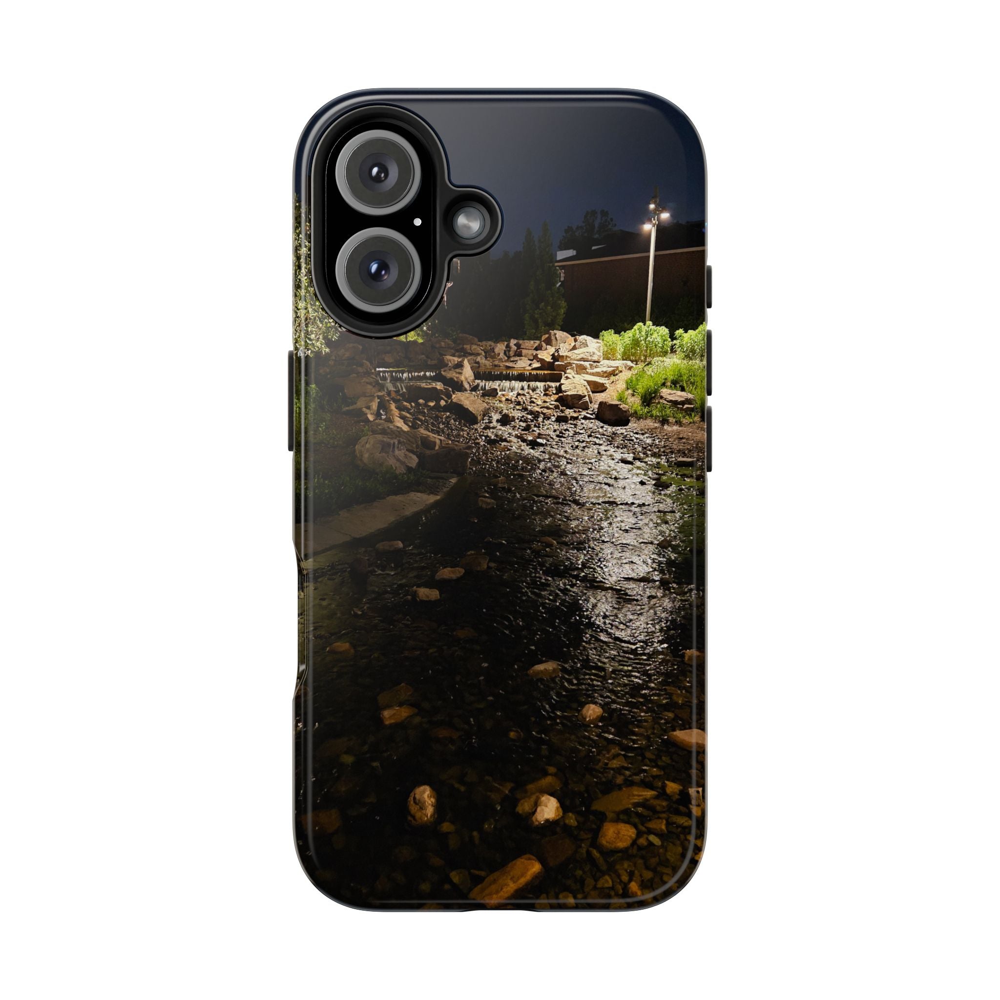 Night River Phone Case — Moody Outdoor Landscape Protective Cover