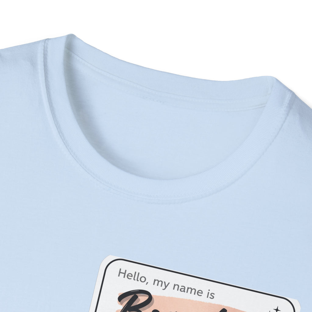 Boss Lady name tag T-Shirt | Feminine script badge design