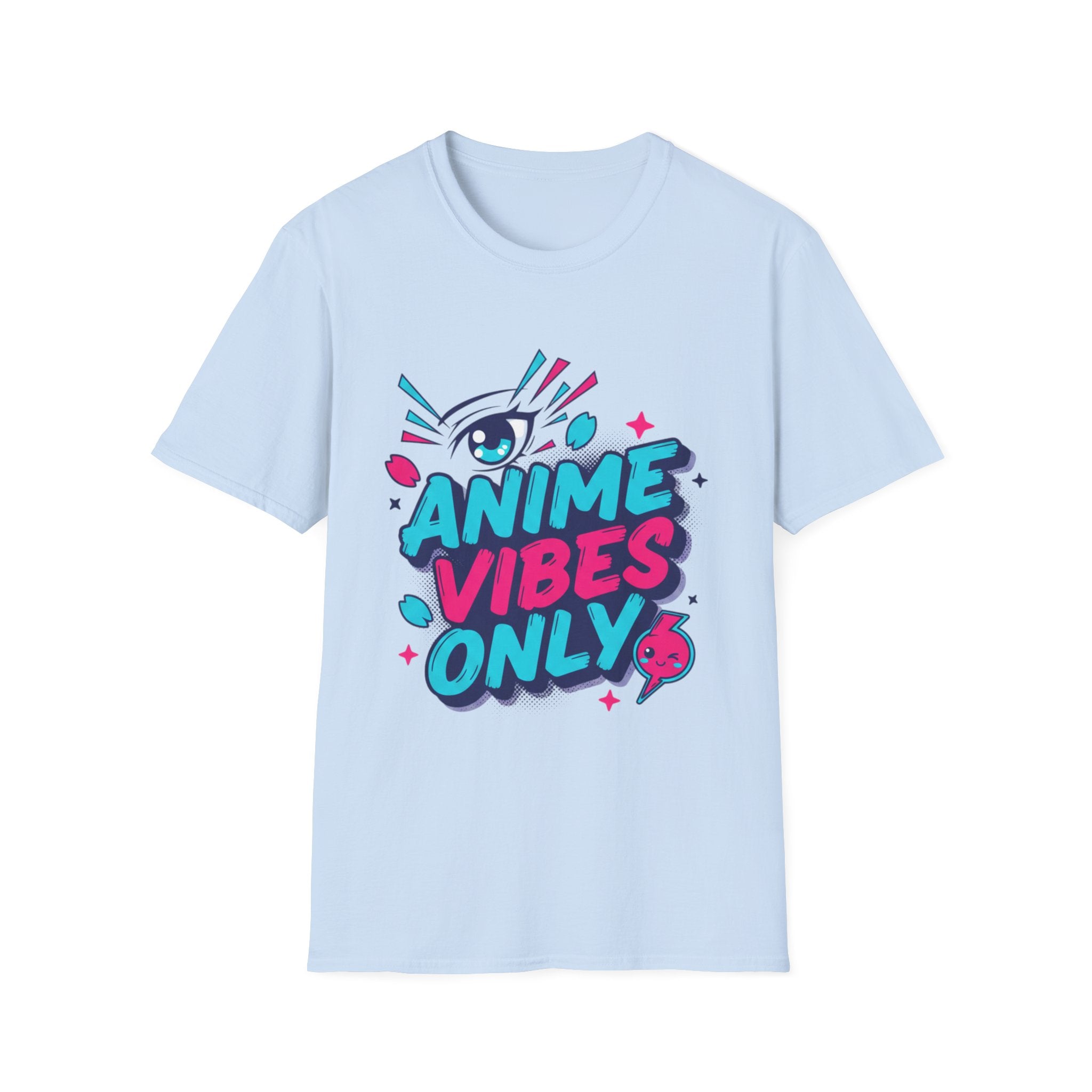 Anime Vibes Only T-Shirt | Retro Neon Anime Eye Design